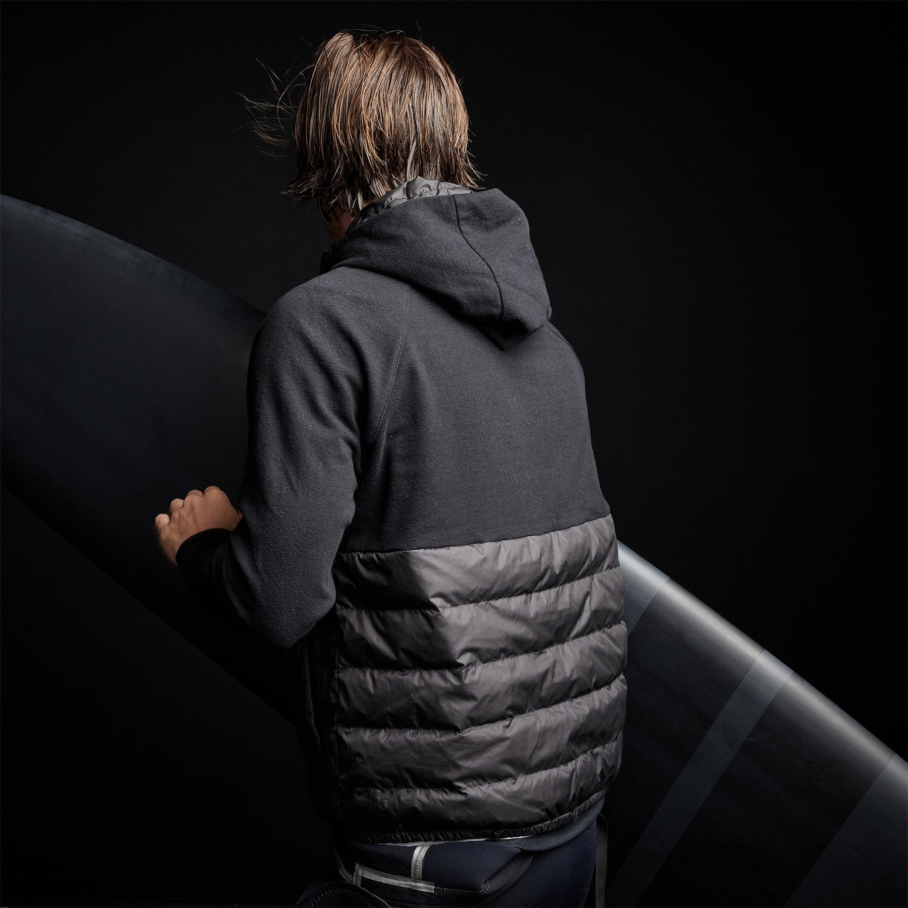 Men's Black Pullover Hooded Jacket - Lightweight & Comfortable for Outdoor Activities & Casual Wear