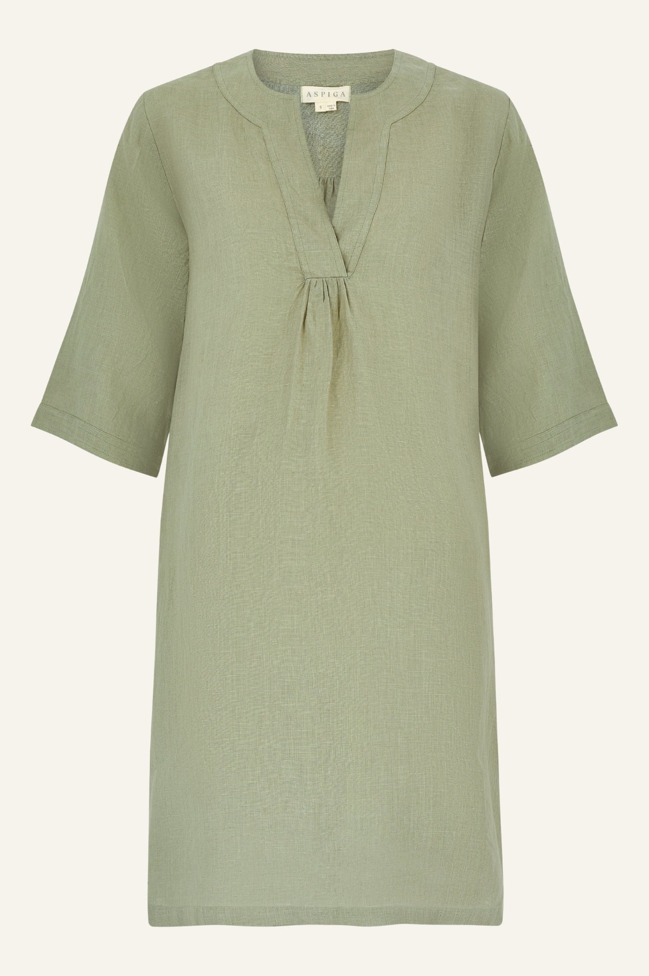 Calvi Linen Dress for Women - Breathable Summer Khaki Dress | Casual Beach Wear, Vacation Outfit & Boho Style Fashion