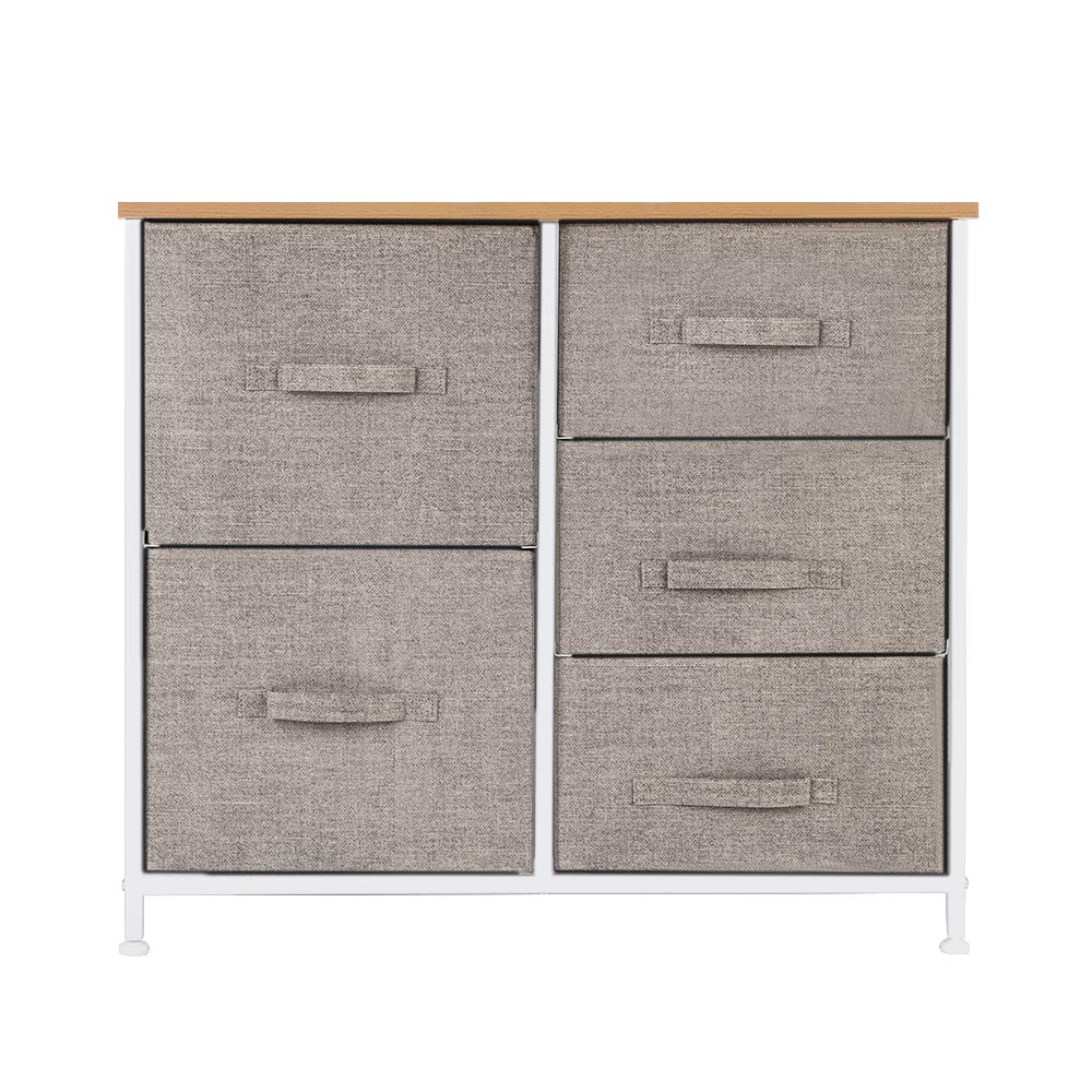 Veryke 5-Drawer Fabric Dresser Organizer - Storage Tower for Bedroom, Hallway, Entryway & Closet - Perfect for Clothes, Toys, and Home Organization