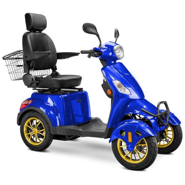 Premium Full Size 4 Wheel Mobility Scooter for Adults - Lightweight Electric Wheelchair with Long Battery Life - Ideal for Outdoor Travel, Shopping & Daily Mobility Assistance