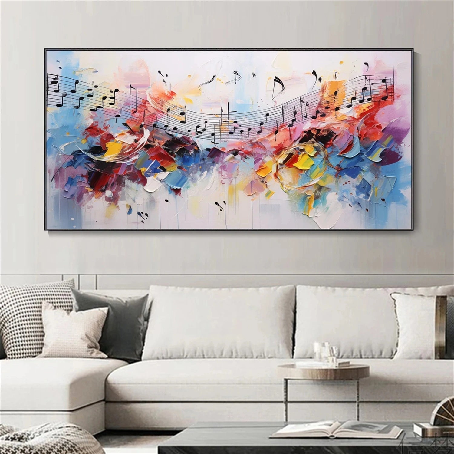 Abstract Painting #AB 287 - Modern Wall Art for Living Room, Bedroom & Office Decor - Handmade Canvas Artwork for Home & Office Interior Design