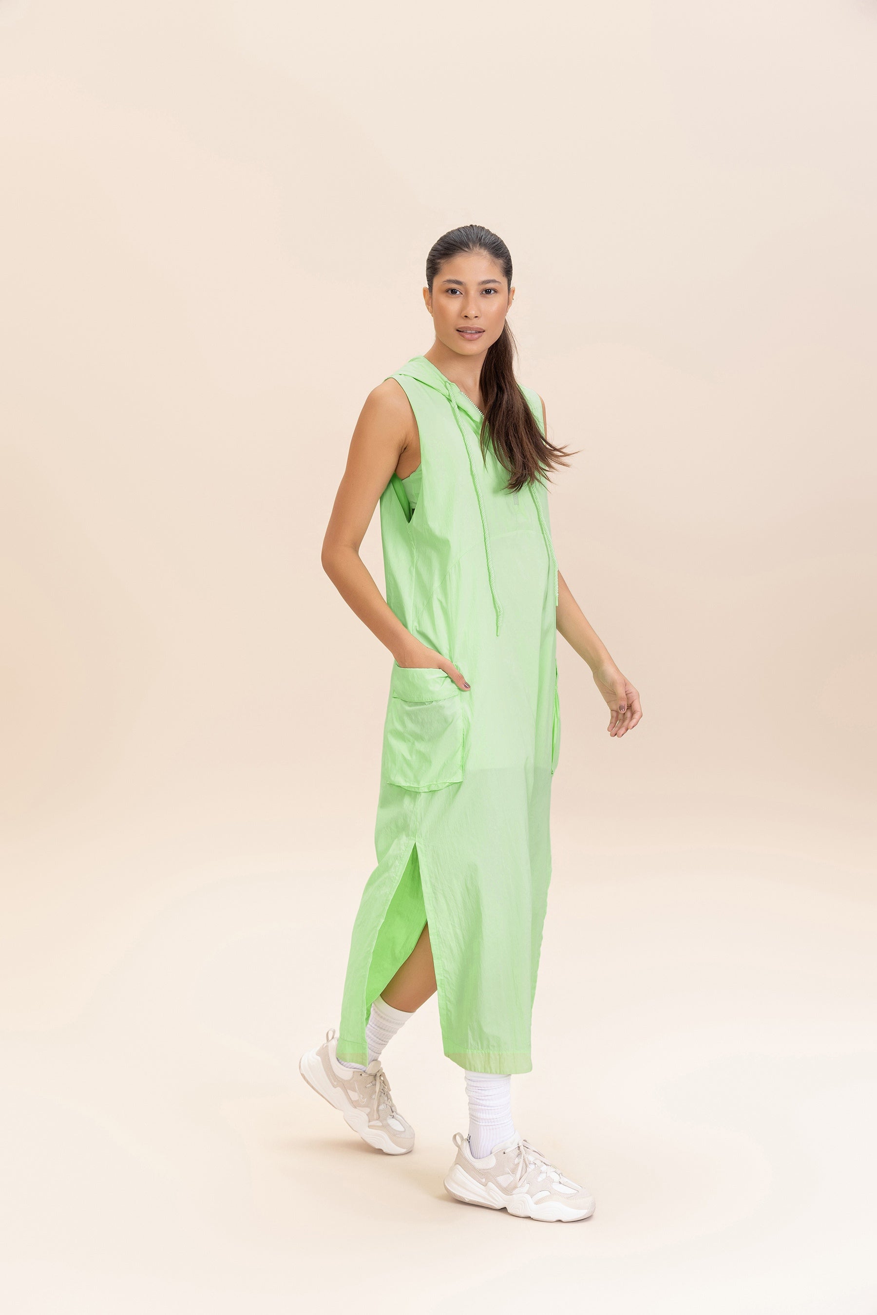 Stylish Nylon Net Midi Dress for Women - Breathable Summer Party Dress for Beach, Wedding & Evening Events