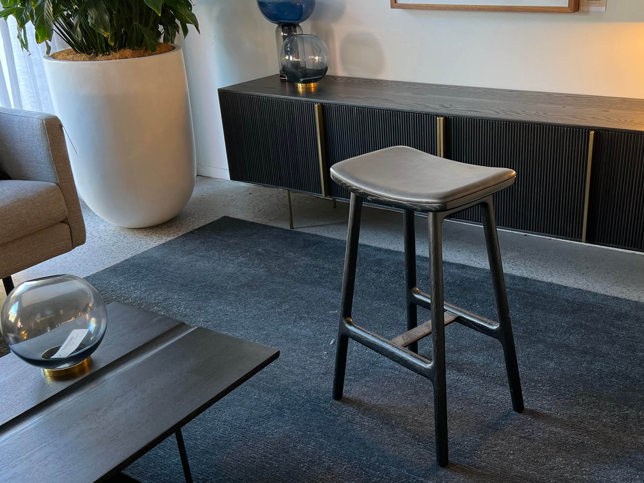 Unique Upholstered Stool - Modern Accent Stool for Living Room, Bedroom & Entryway - Comfortable & Stylish Home Decor Furniture