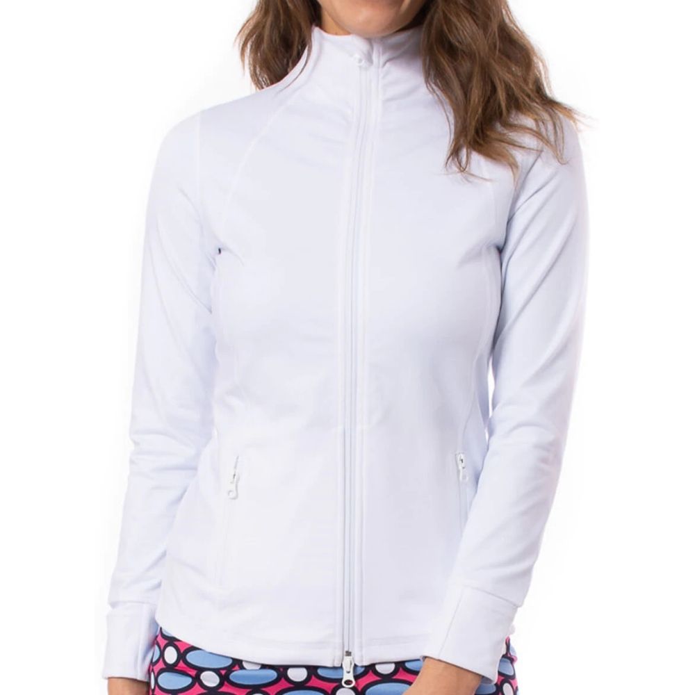 Golftini Women's Double Zip Sport Jacket - Lightweight Waterproof Windbreaker for Golf, Running & Outdoor Activities