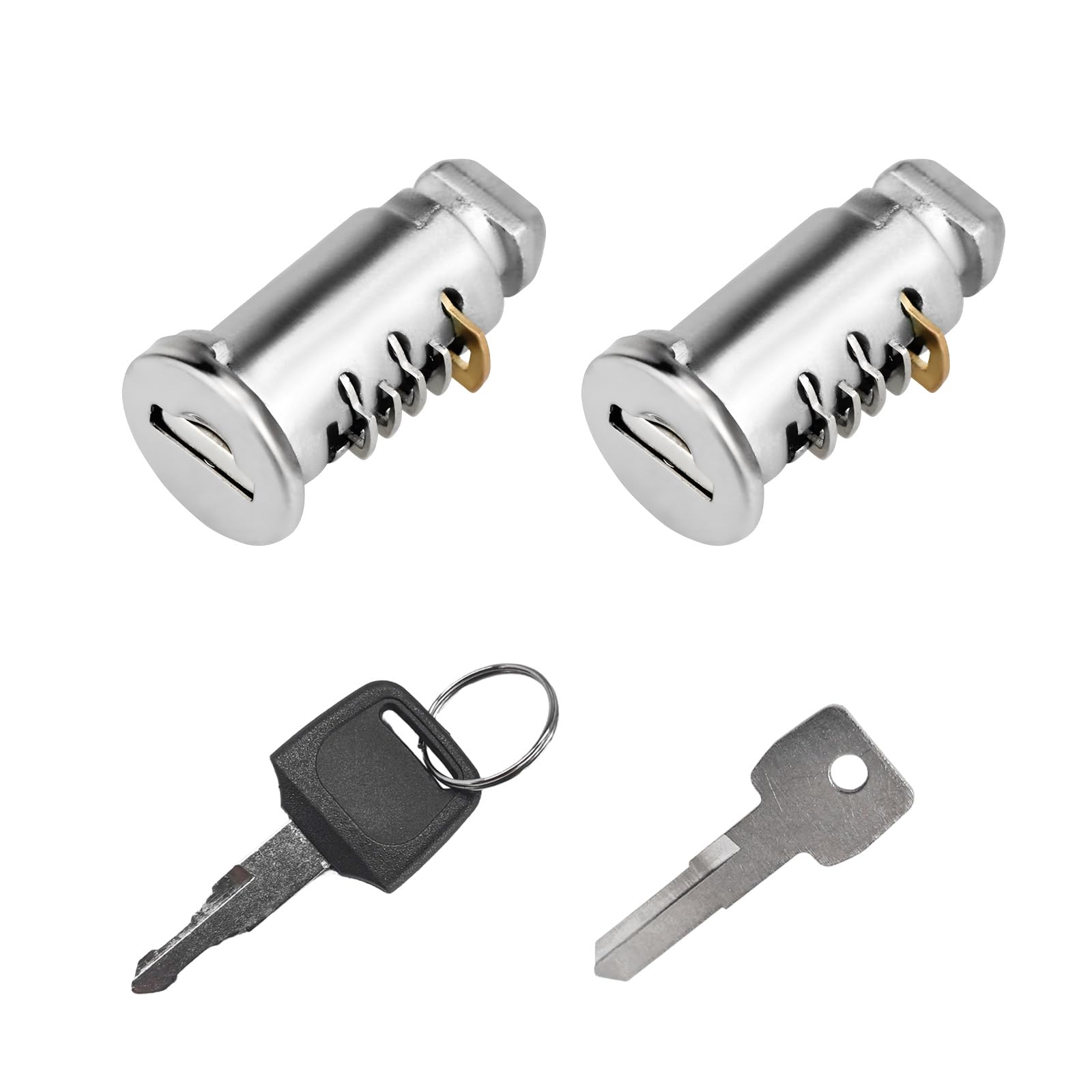 2 PCS Lock Cores with Keys - Universal Car Roof Rack System Components, Bike Rack Lock Cylinder Replacement Parts for Roof Cargo, Towers & Vehicle Accessories | Secure Your Outdoor Gear During Travel & Adventure
