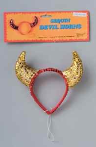 Forum Novelties 53726 Devil Horns Headband - Red & Gold Costume Accessories for Halloween, Cosplay, Parties and Themed Events