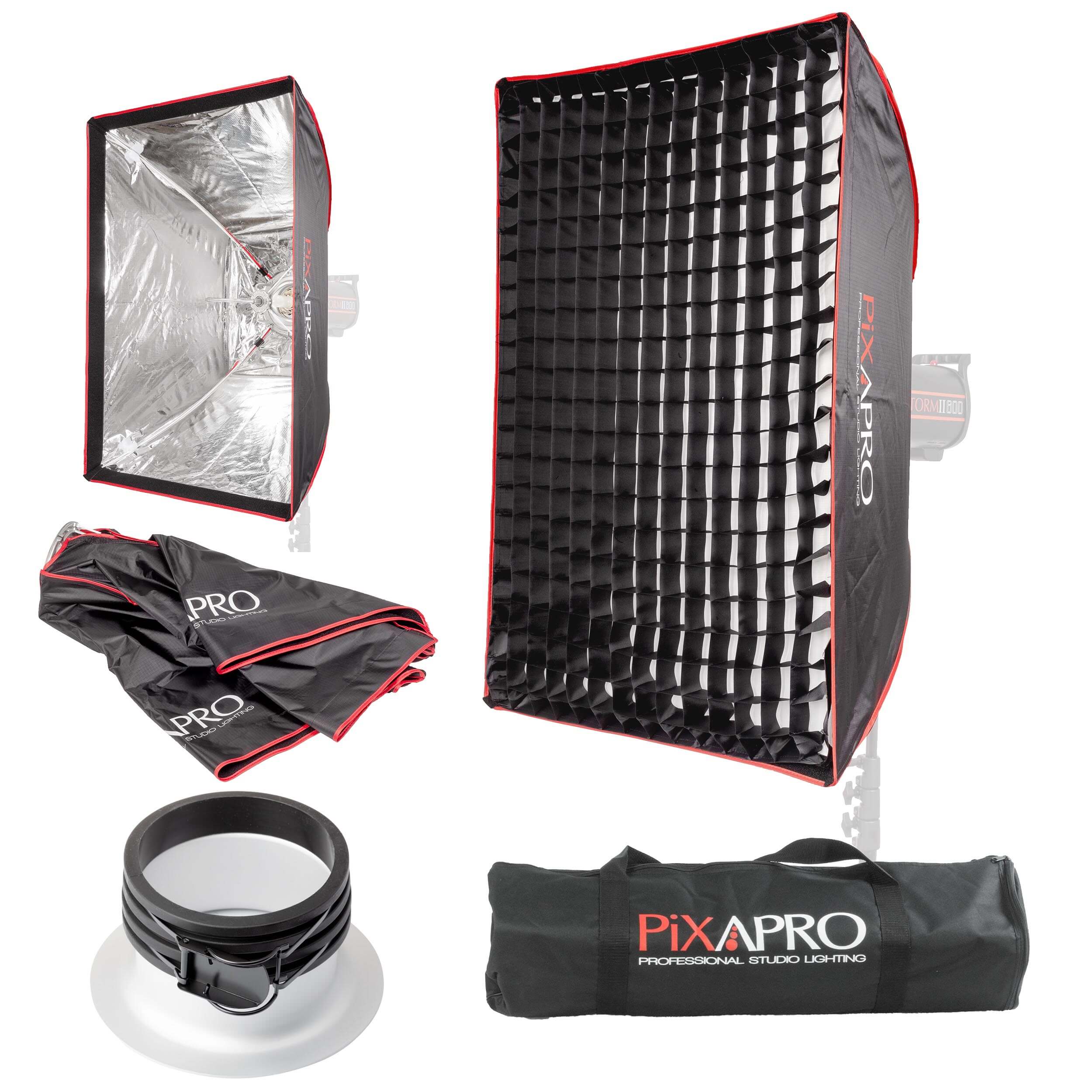 60x90cm (23.6x35.4 Inch) Professional Rectangular Photography Softbox with Grid - Portable Lighting Diffuser for Studio, Product, and Portrait Photography - Perfect for Indoor/Outdoor Photo Shoots