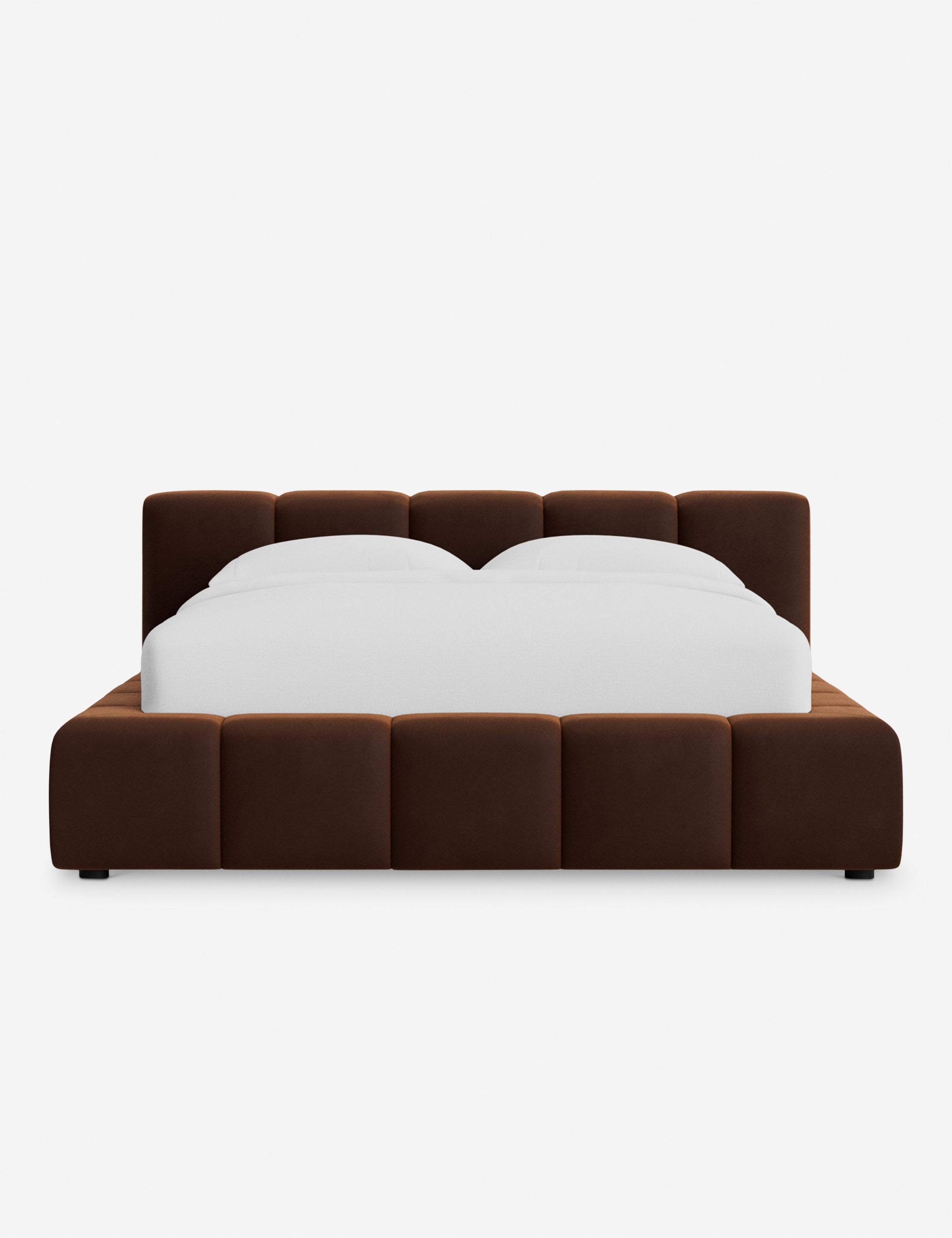 Cambry Platform Bed Frame - Modern Minimalist Wooden Bed with Headboard - Perfect for Bedroom, Guest Room & Small Spaces