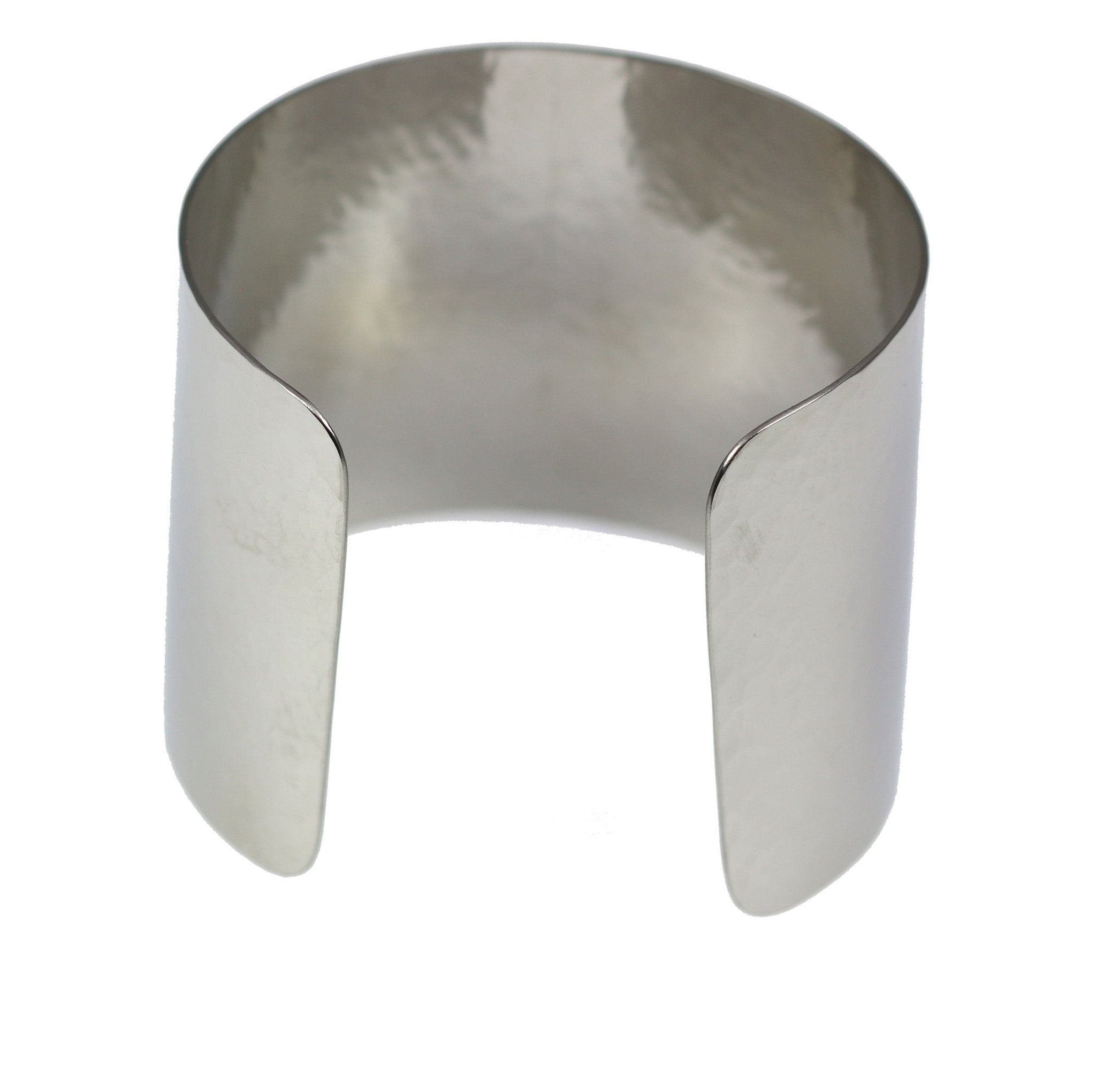 1 3/4 Inch Wide Hammered Stainless Steel Cuff Bracelet for Women - Durable & Hypoallergenic Jewelry Gift for Everyday Wear, Wedding, Party & Special Occasions