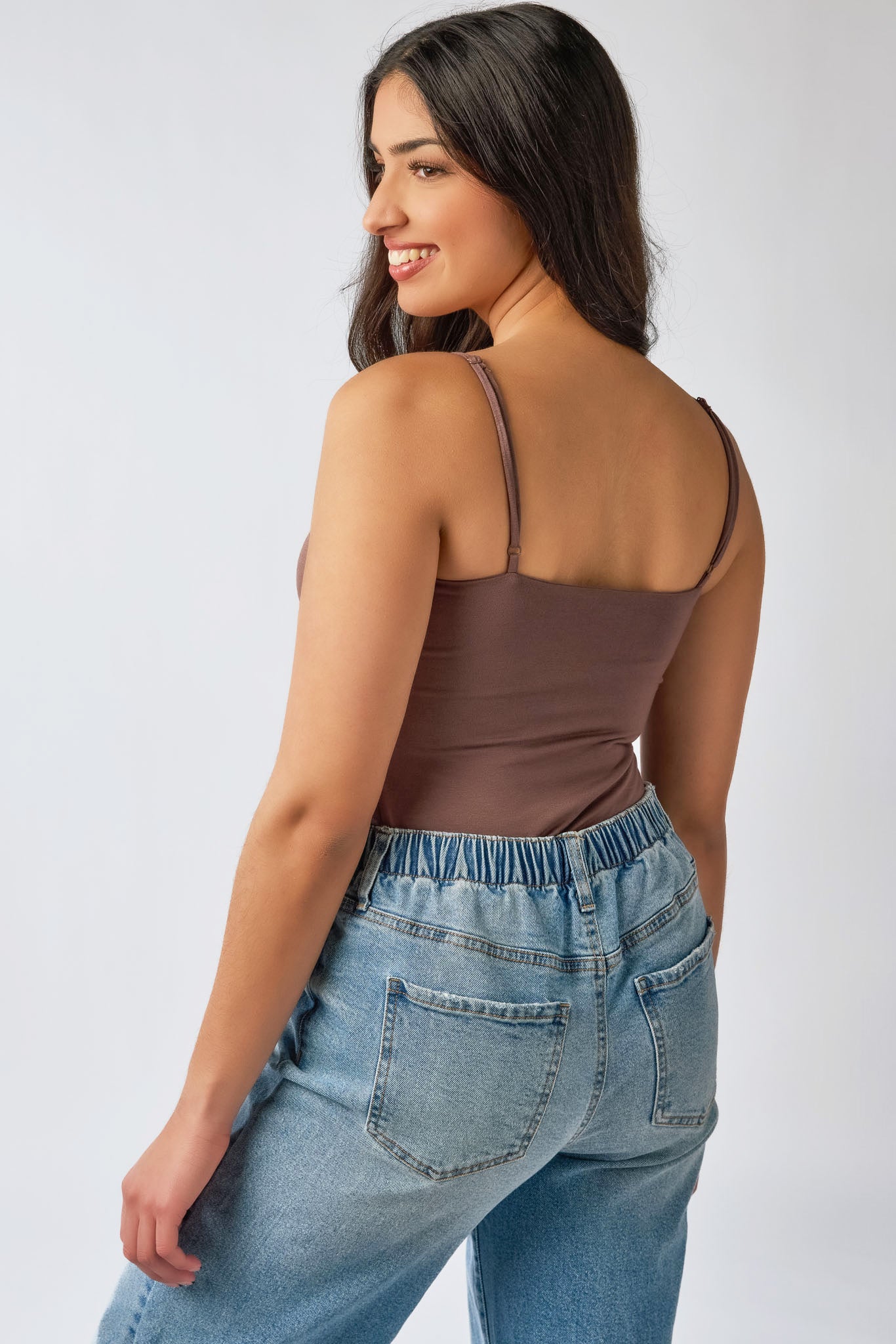 Women's Scoop Neck Cami Top with Removable Padded Cups - Soft Stretchy Tank for Layering, Casual Wear & Everyday Comfort