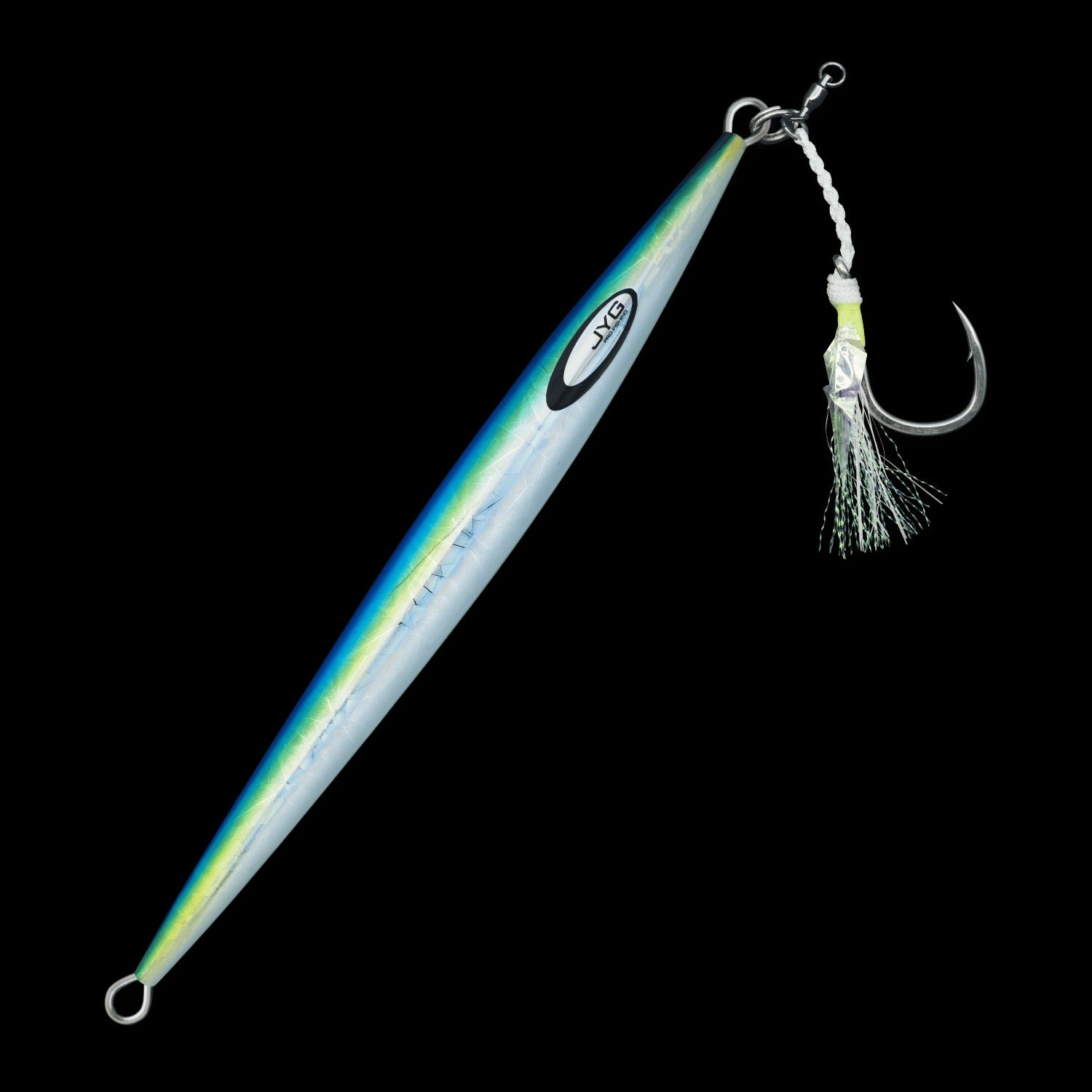 JYG Pro Fishing Stryke Tuna Jig Rigged - Premium Saltwater Tuna Lure for Offshore Fishing - Perfect for Deep Sea, Boat, and Kayak Angling
