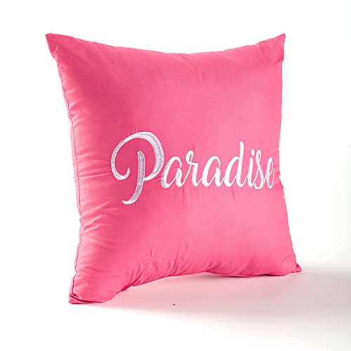 Bright Pink Tropical Paradise Decorative Throw Pillow - Soft Accent Cushion for Sofa, Bed & Home Decor - Perfect for Boho, Coastal & Living Room Styling