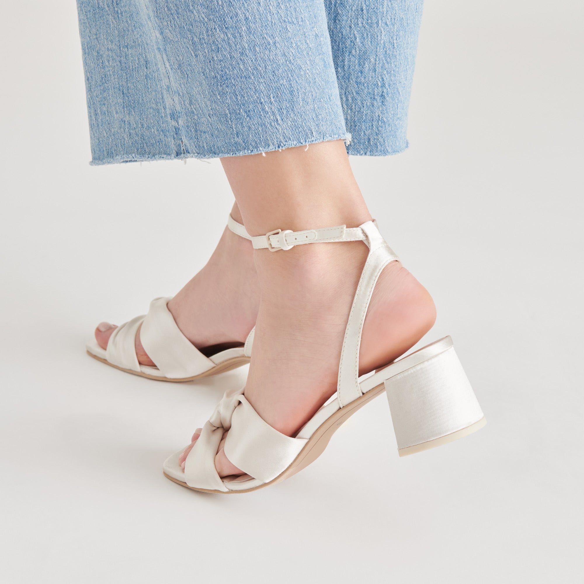 BRENNA Ivory Satin High Heels - Elegant Women's Dress Shoes for Weddings, Parties & Special Occasions