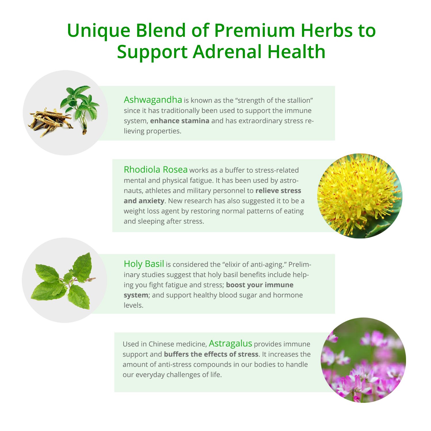 Premium Adrenal Fatigue Support Supplement with Rhodiola Rosea, L-Tyrosine, Panax Ginseng & Holy Basil - Cortisol Balance Complex for Stress Relief & Natural Energy Boost - Supports Healthy Stress Response & Fatigue Recovery for Busy Professionals & Students