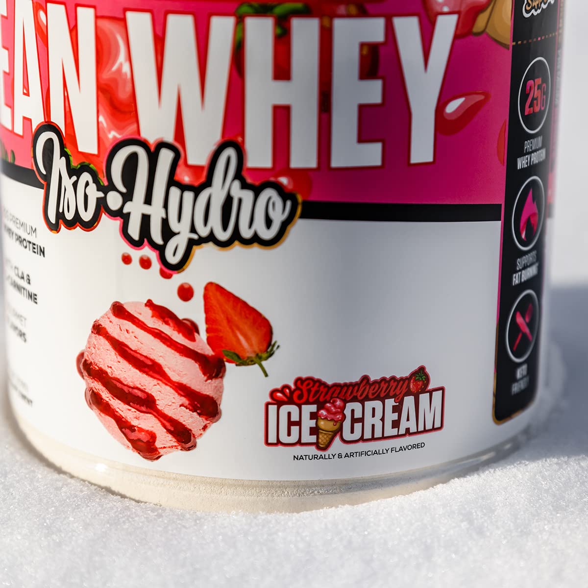 Musclesport Lean Whey Revolution™ Protein Powder - Whey Protein Isolate, Low Calorie Low Carb Low Fat, 25g Protein per Scoop - Strawberry Flavor (2LB) | Post-Workout Recovery, Meal Replacement, Weight Management & Muscle Building Supplement