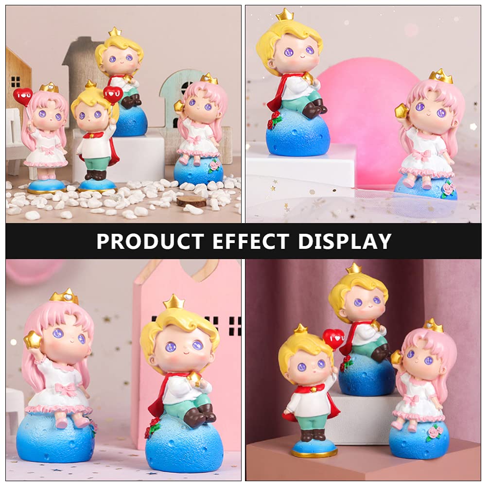 SOIMISS Resin Cake Toppers - Cartoon Doll Decor for Cupcakes & Birthday Cakes