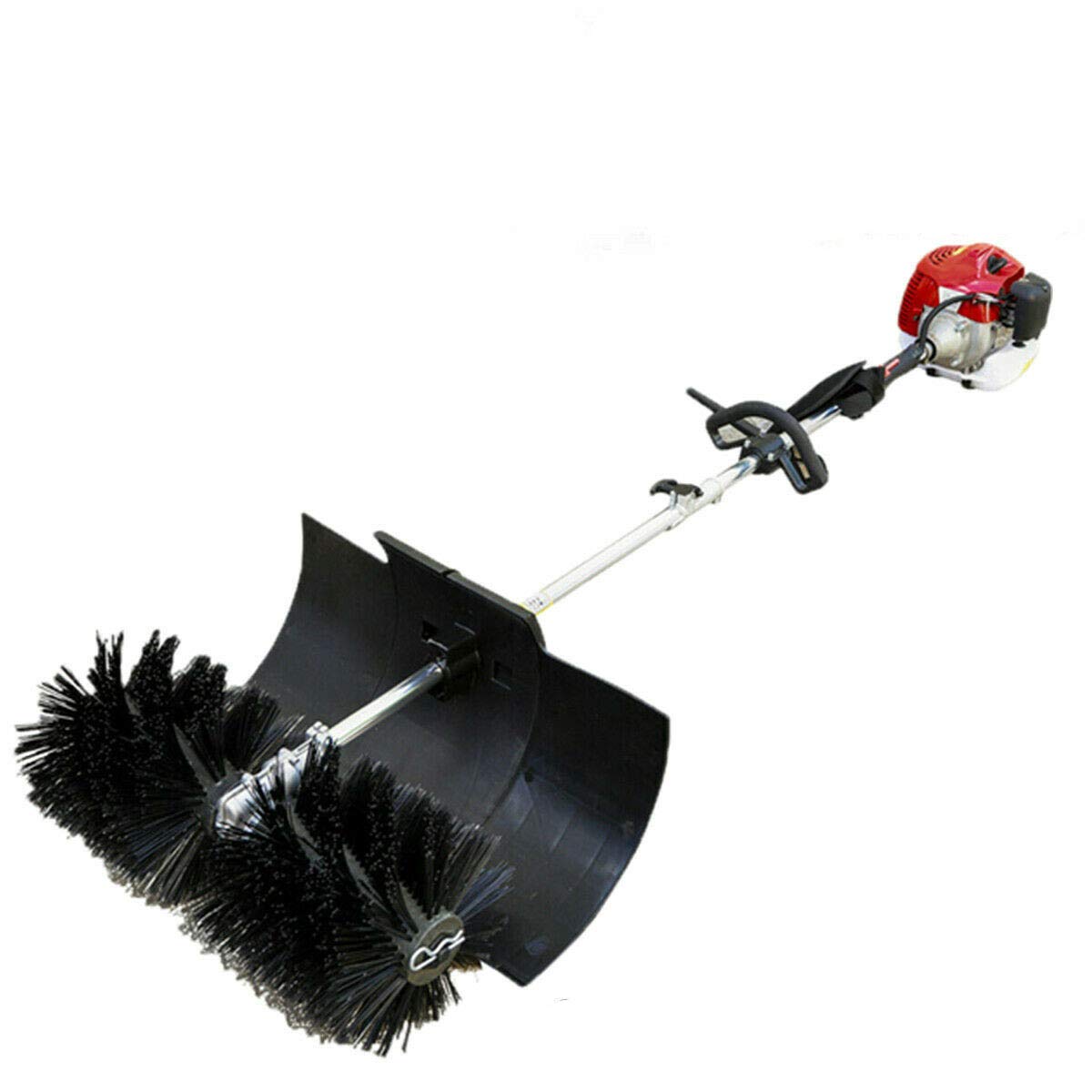 52CC Gasoline Engine Broom Sweeper - Single Cylinder Air-Cooled Motor for Snow Removal & Road Cleaning | Ideal for Driveways, Sidewalks & Parking Lots