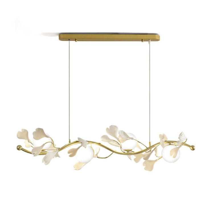 Gingko Glass Chandelier - Elegant Handcrafted Ceiling Light Fixture for Dining Room, Living Room & Bedroom Decor