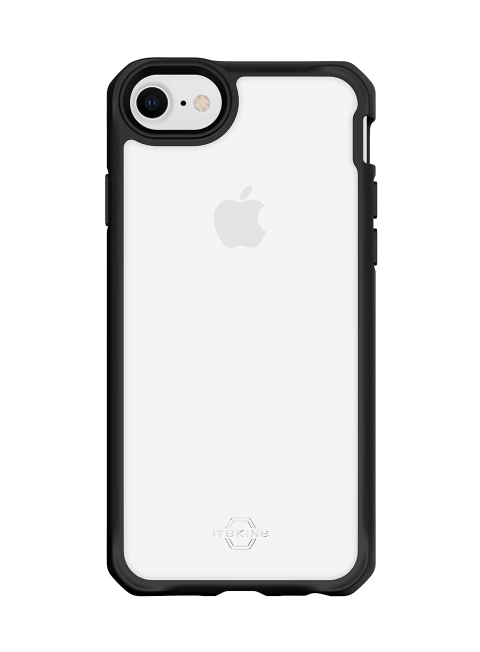 ITSKINS Hybrid Solid Protective Phone Case for iPhone SE - Slim Anti-Yellowing Shockproof Cover with Military-Grade Protection | Black & Clear | Perfect for Outdoor Activities, Work & Travel