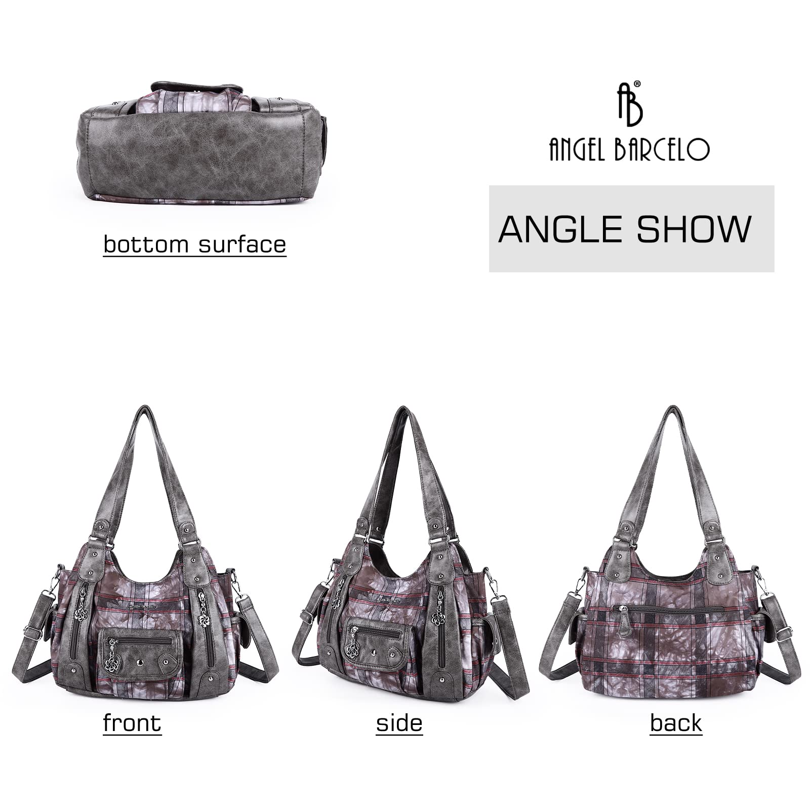 Angel Barcelo Women's PU Leather Shoulder Bag - Stylish Hobo Purse for Ladies & Girls | Perfect for Work, Shopping & Daily Use