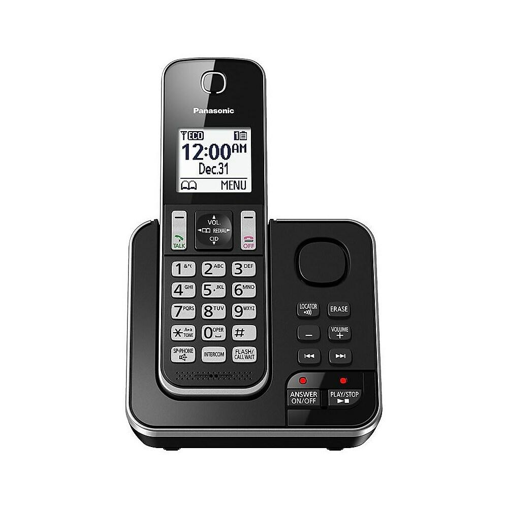 Refurbished PANASONIC KX-TGD390C 1-Handset Cordless Phone with Answering Machine - Home Essentials Warranty - Perfect for Home & Small Office Use