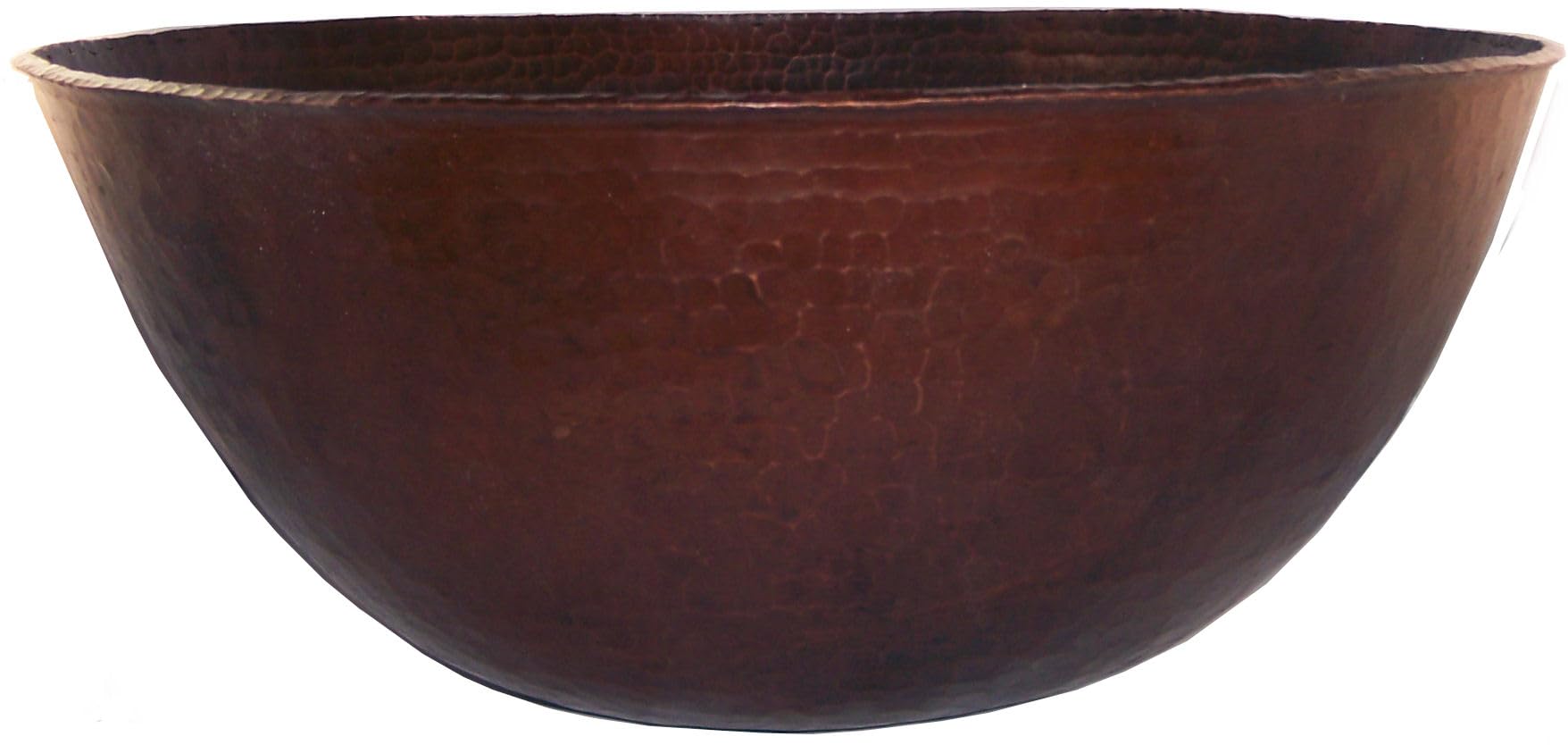 Handmade Weathered Hammered Copper Bowl - Vintage Decorative Serving Bowl for Home Decor, Kitchen & Dining Table Centerpiece