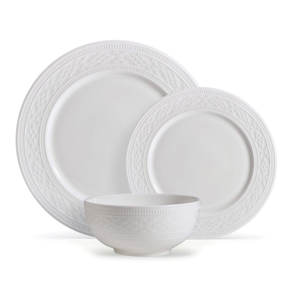 Haven 12-Piece Dinnerware Set - Porcelain Dinner Plates, Bowls & Mugs for 4 People - Elegant Tableware for Family Dinners, Parties & Restaurant-Style Dining