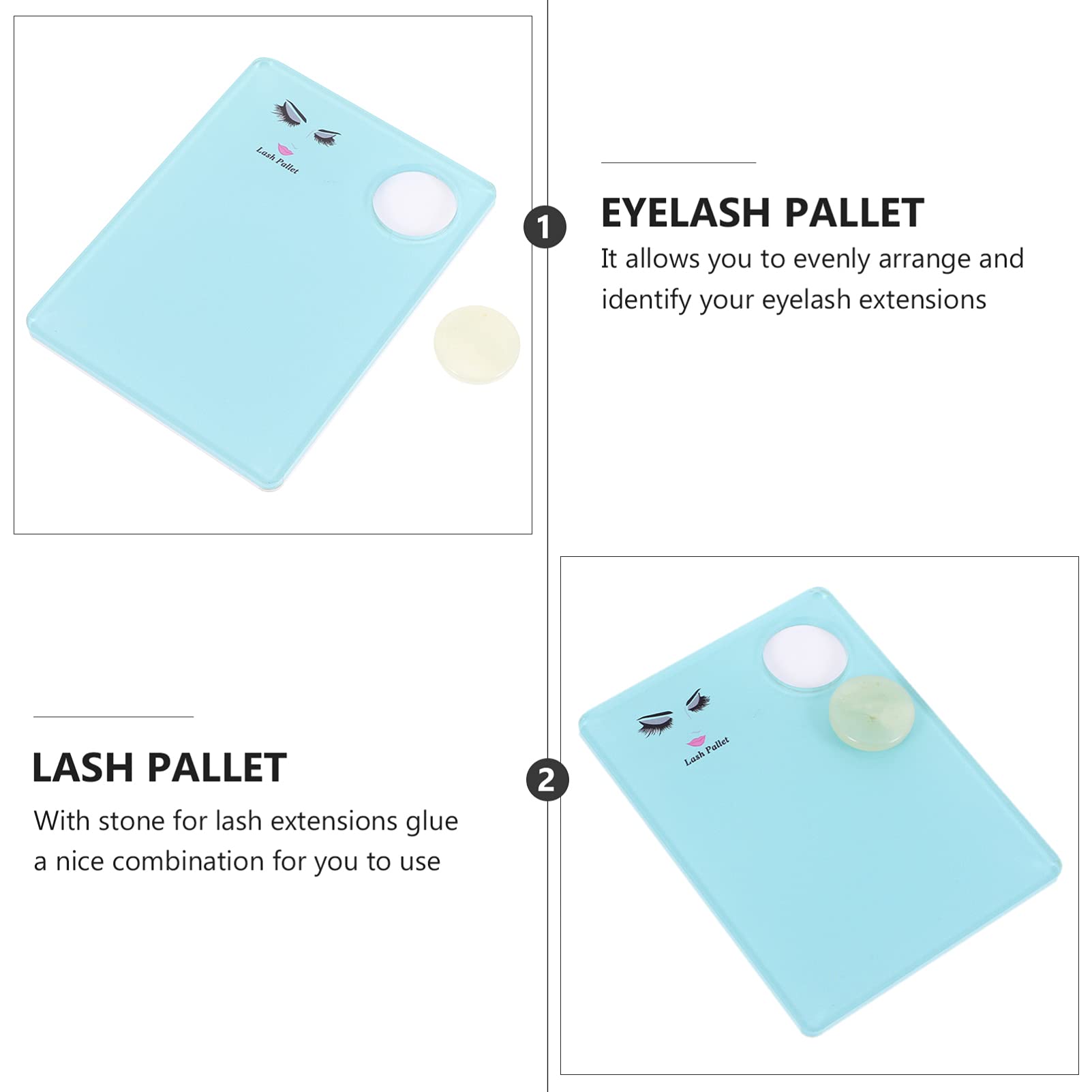 Professional Eyelash Extension Acrylic Pallet - Lash Grafting Board, Extension Tray & Holder for Precise Lash Application - Perfect for Salon, Spa & Home Use