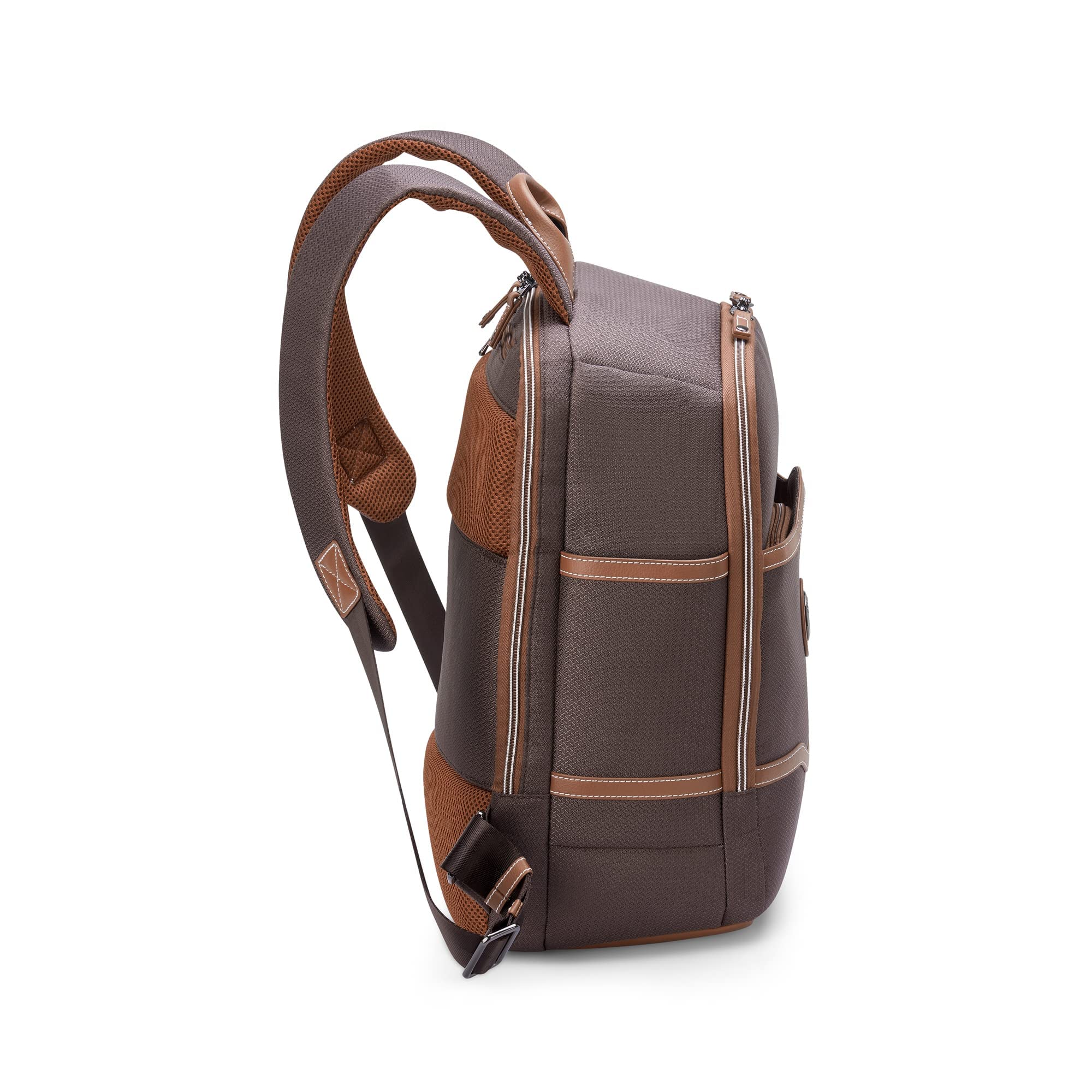 Delsey Paris Chatelet 2.0 Travel Laptop Backpack for Men & Women - 15.6 Inch Laptop Compartment, Water-Resistant, Business & College Backpack - Perfect for Commuting, Air Travel & Daily Use (Chocolate Brown)
