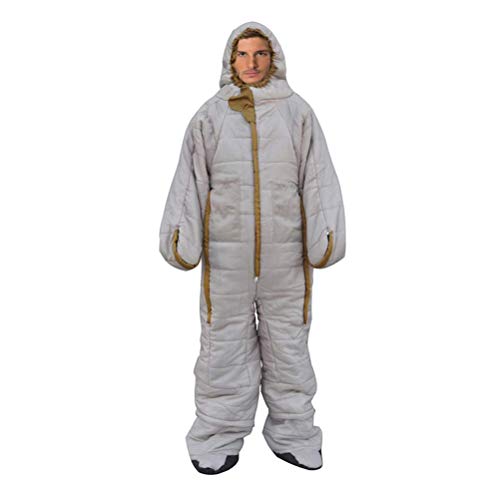 **3-Season Wearable Sleeping Bag with Feet - Waterproof & Windproof for Adults (160-180cm) - Portable Outdoor Camping Suit for RV Trips, Hiking & Backpacking - Includes Carry Bag**    *(Perfect for cold-weather camping, festivals, emergency preparedness, and cozy outdoor adventures!)*