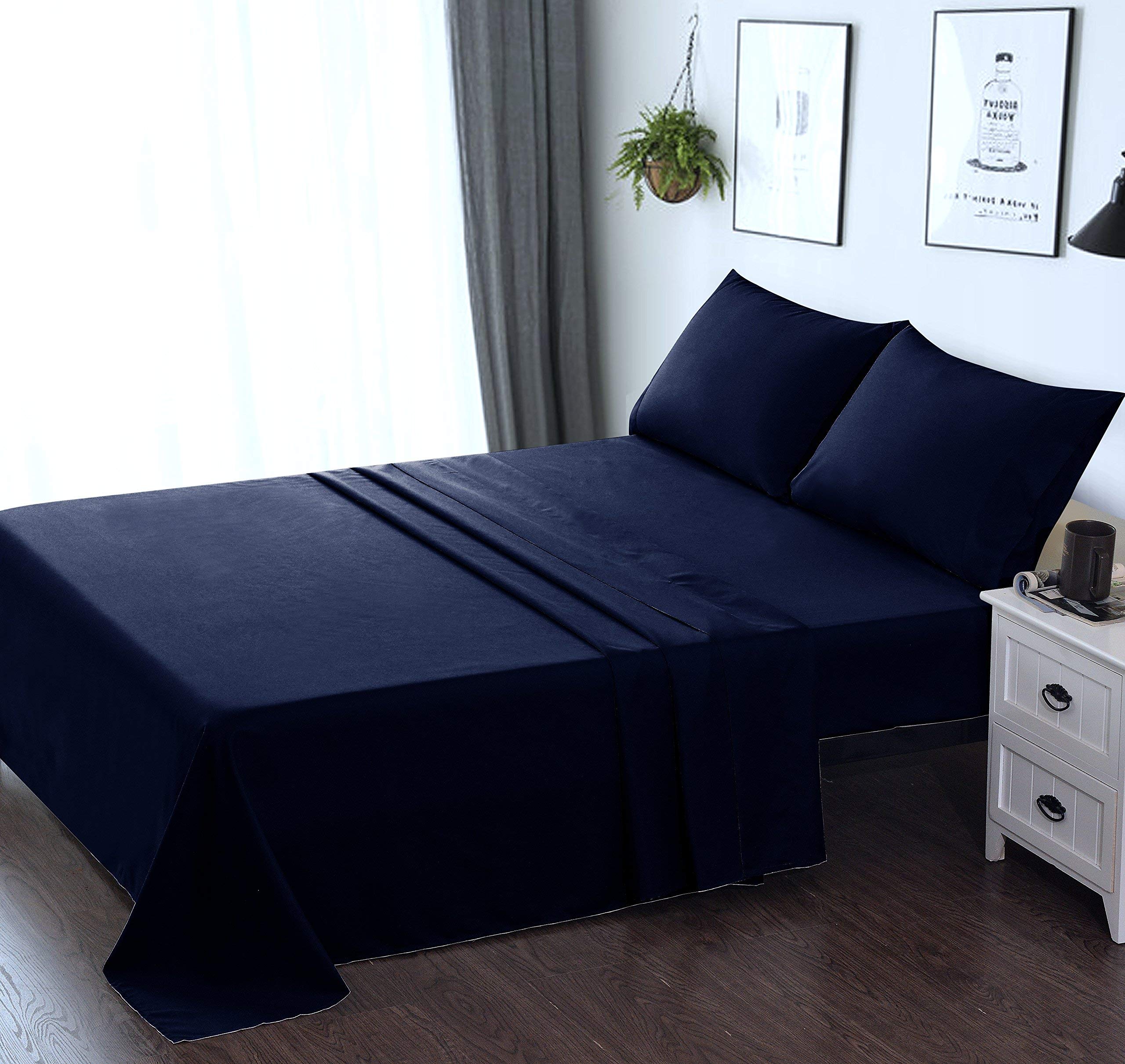 LinenEra 100% Cotton Sheet Set Full-XL, 800 Thread Count for Deep Pocket Mattress - Bedroom Luxury