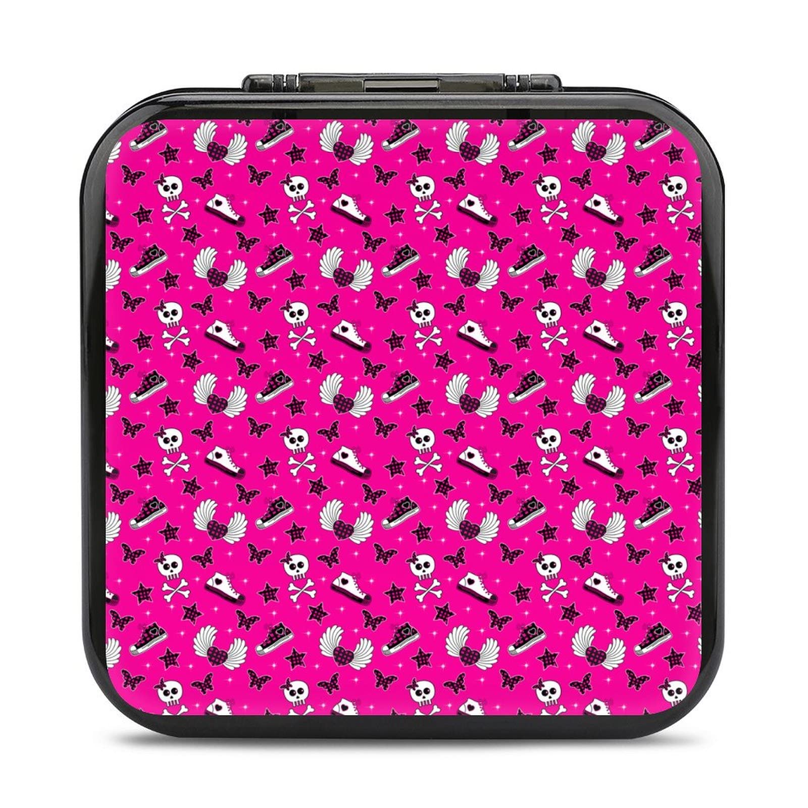 Buffalo Heart Skull Nintendo Switch Game Card Case - 24 Game Card Holder Storage Box for Switch Games | Perfect for Travel, Gaming Parties & Collectors