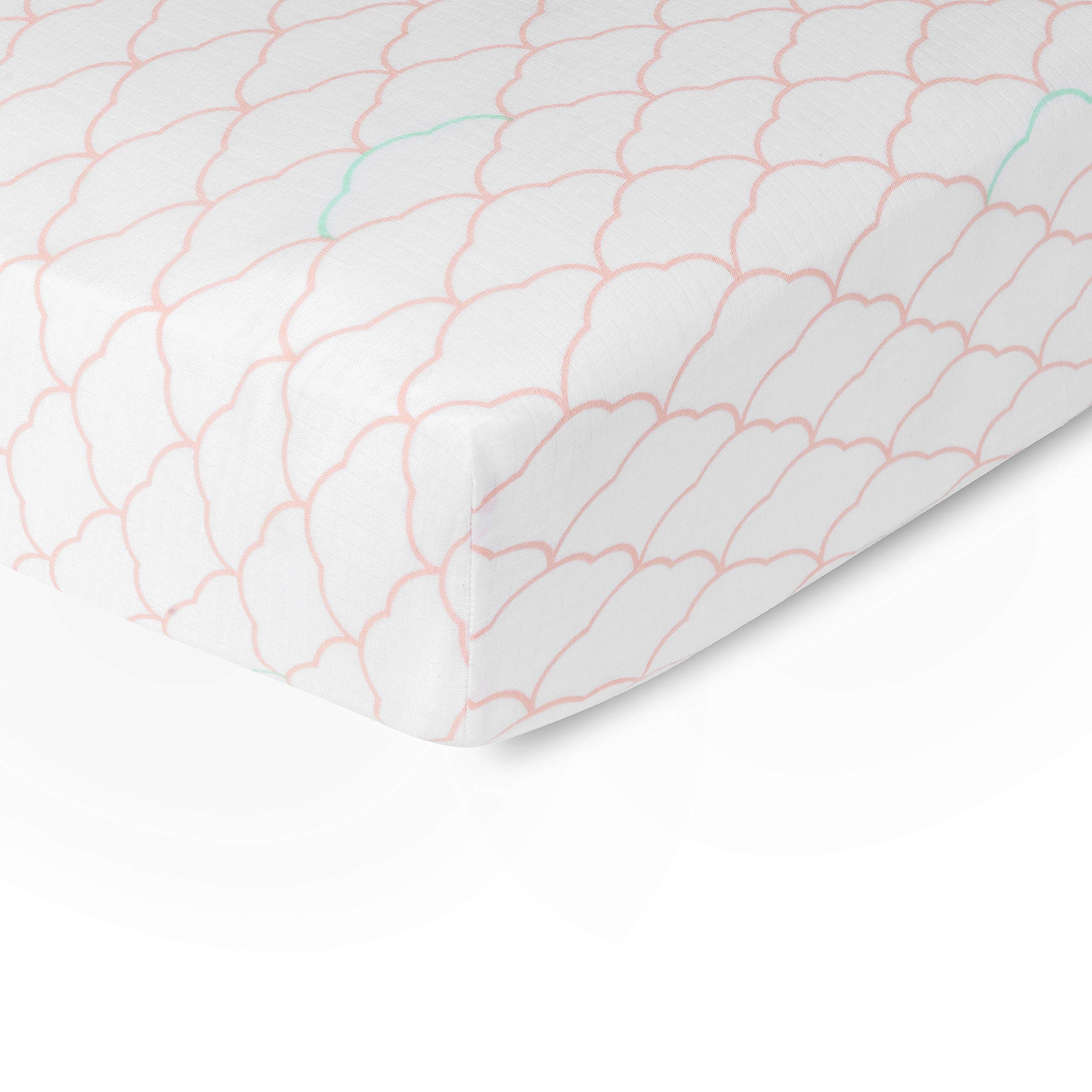 Organic Muslin Cotton Mini Crib Sheets 2-Pack - Ultra Soft & Breathable Baby Bedding for 24