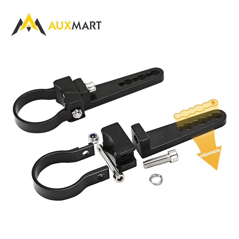 AUXMART 1.75 Inch Bullbar Nudge Bar Mounting Brackets - Heavy Duty Tube Clamp for LED Light Bar Installation - Perfect for Off-Road Trucks, Jeeps & 4x4 Vehicles