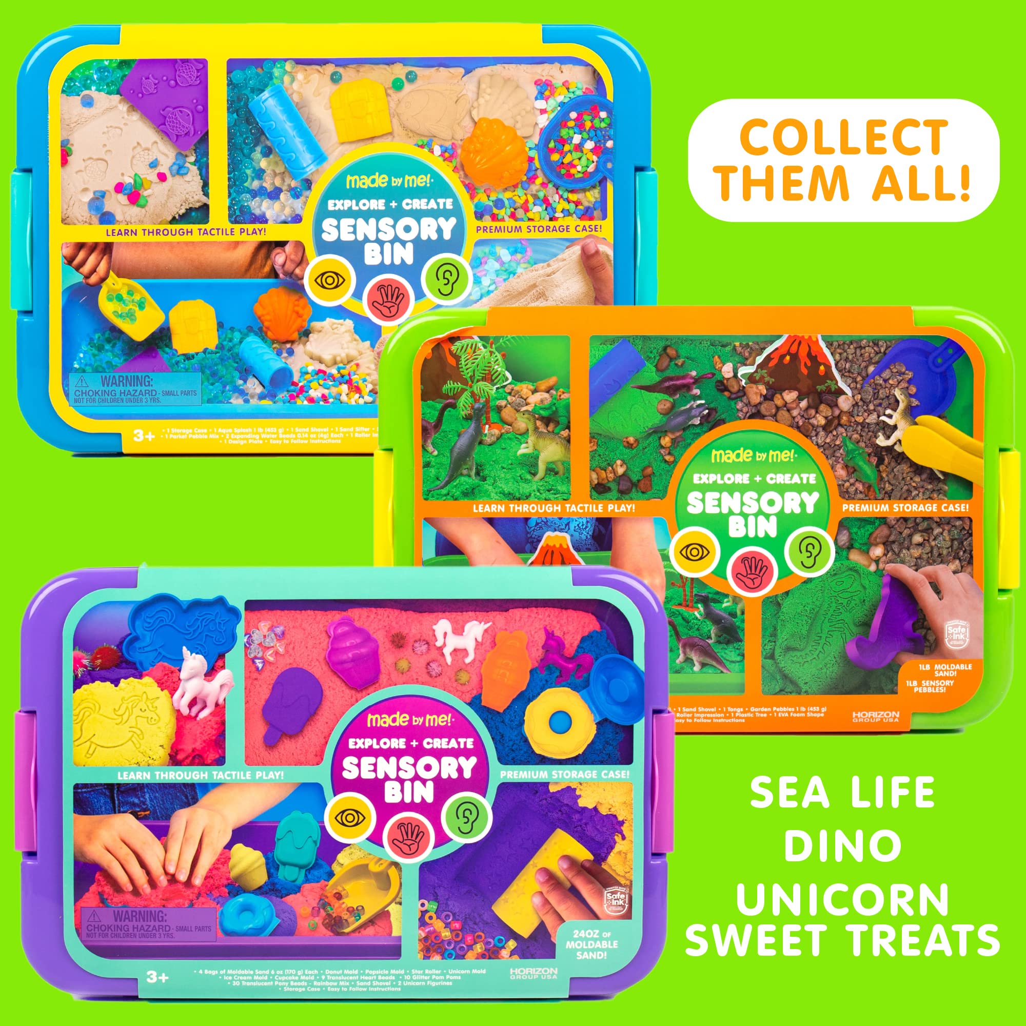 Explore + Create Dino Galaxy Sensory Bin - All-in-One Tactile Sensory Toys for Toddlers 3+ | Fine Motor Skills Development & Learning Through Play | Perfect for Preschool Activities, Autism Therapy & Sensory Play at Home