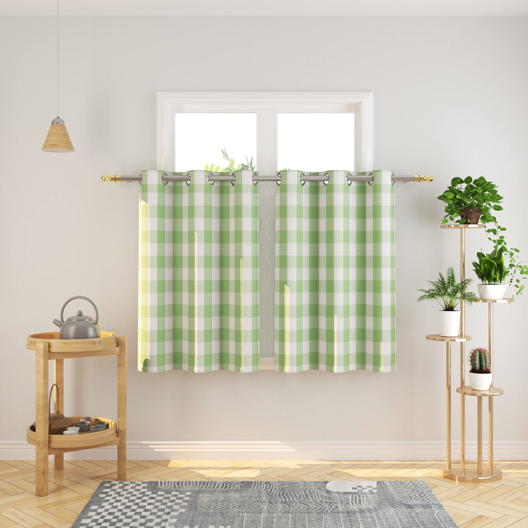 Buffalo Check Kitchen Curtains 36