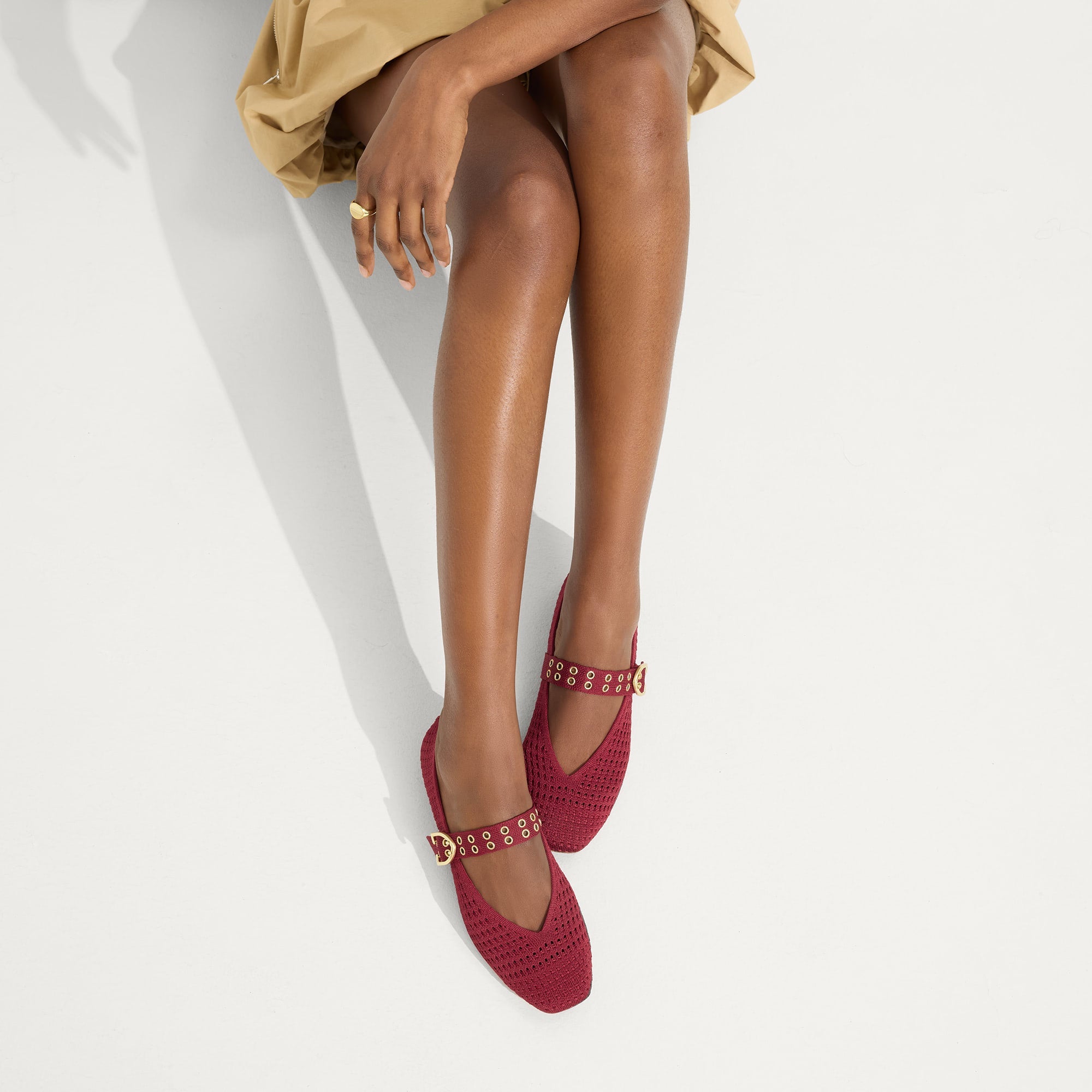 Max Buckle Mary Jane Shoes - Ruby Mesh Comfortable Flats for Women | Perfect for Work, Parties & Casual Wear