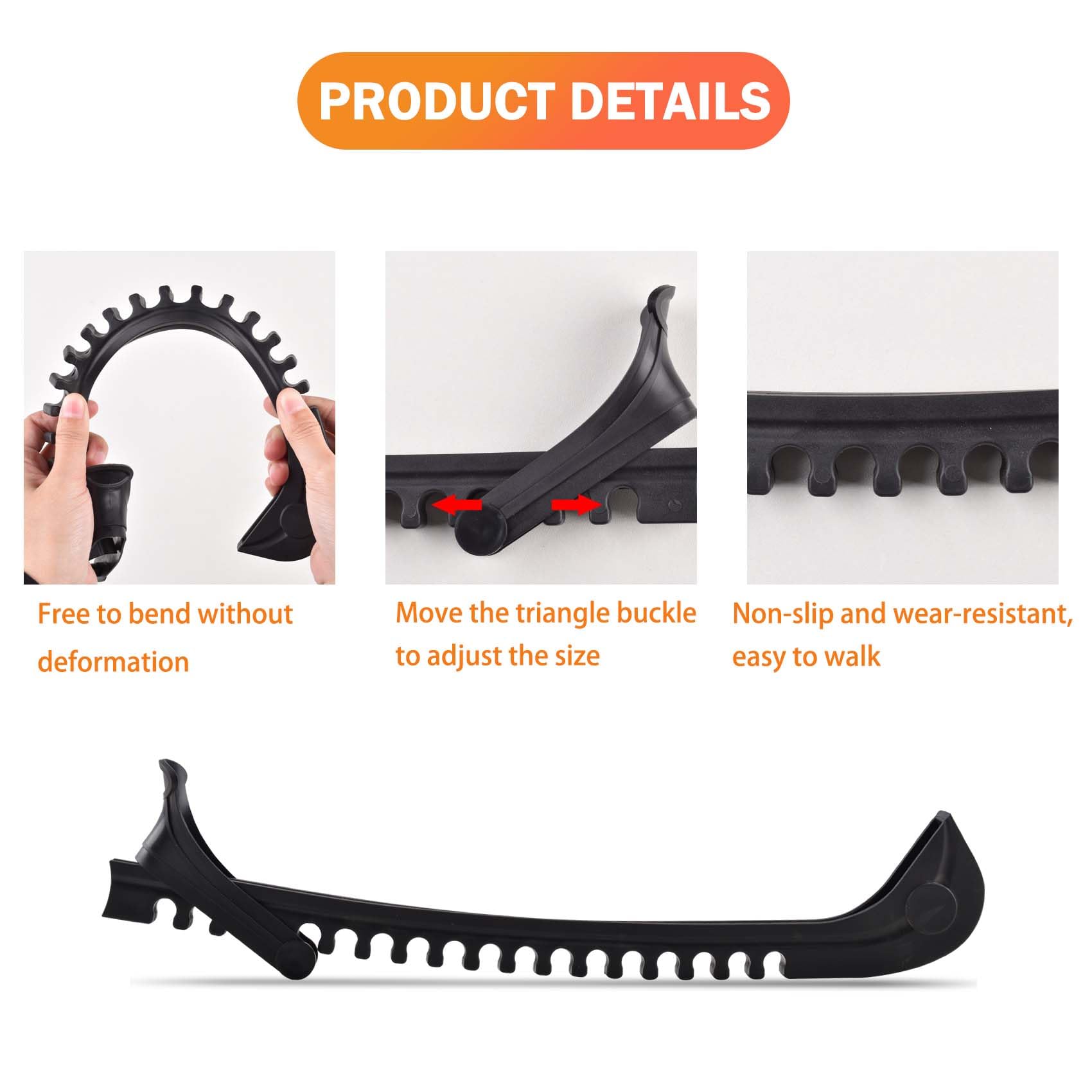 Premium Ice Skate Blade Guards - Adjustable Skate Blade Protectors for Hockey & Figure Skating - Prevent Rust & Damage On/Off Ice - Perfect for Rink, Practice & Storage
