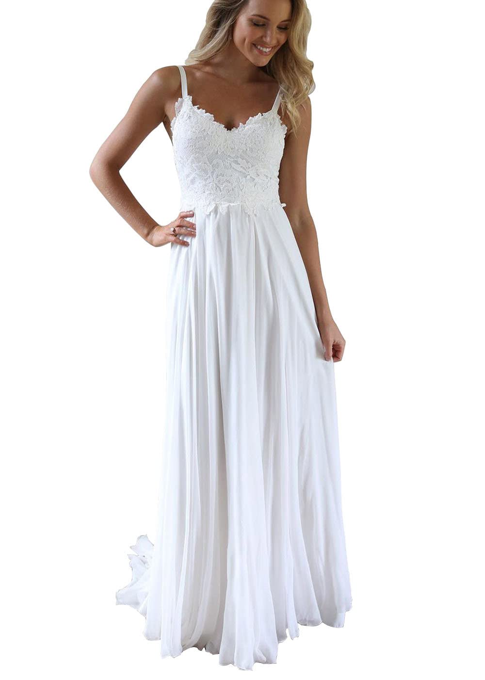 WaterDress Beach Wedding Dresses 2022 | Lace Boho Bridal Gowns for Bride | WDW002 | Perfect for Beach Ceremonies, Destination Weddings & Boho-Chic Bridal Looks