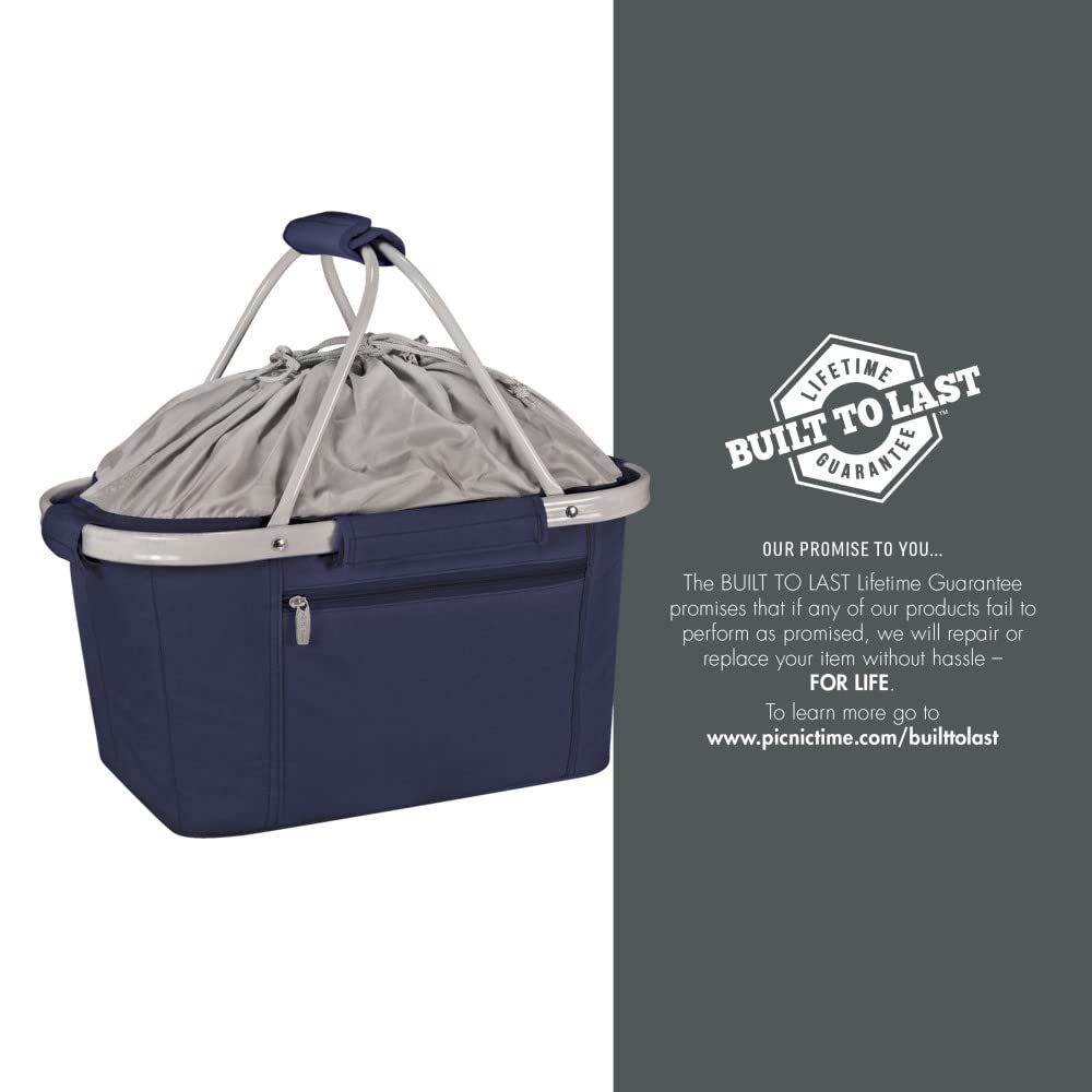 PICNIC TIME NCAA Penn State Nittany Lions Insulated Collapsible Metro Shopping Basket - Portable Cooler Tote Bag for Picnics, Groceries & Outdoor Events