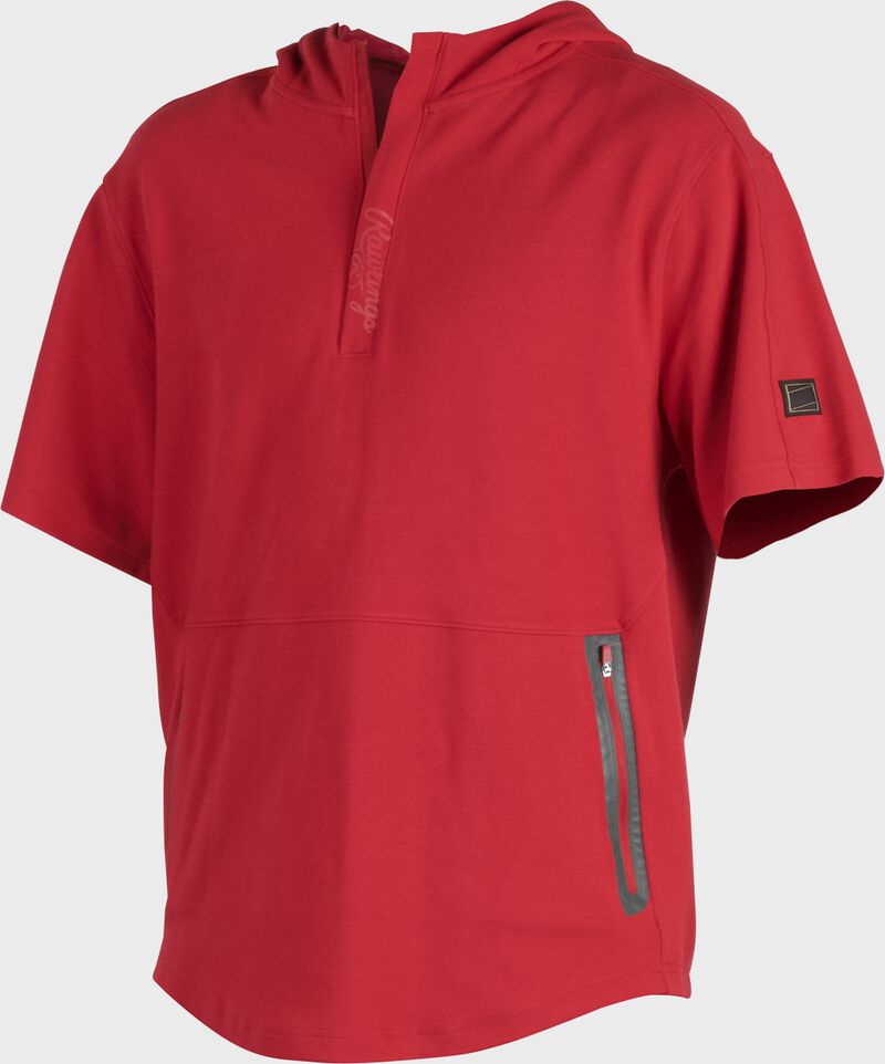 Rawlings Adult Gold Collection 1/4 Zip Short Sleeve Hoodie GCJJ - Premium Baseball Pullover for Training & Casual Wear