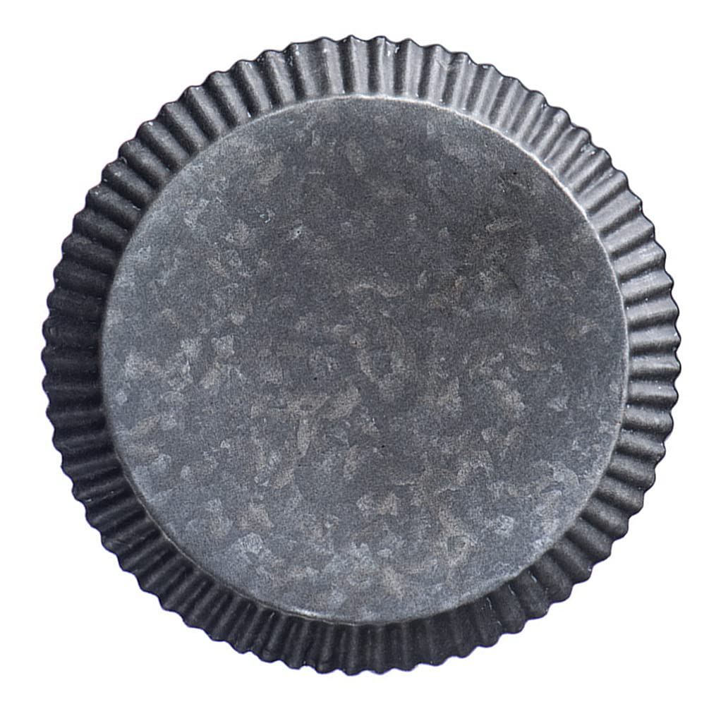 Cabilock Round Metal Storage Tray - Silver Iron Organizer for Jewelry, Keys & Office Supplies | Stylish Home & Office Desk Decor