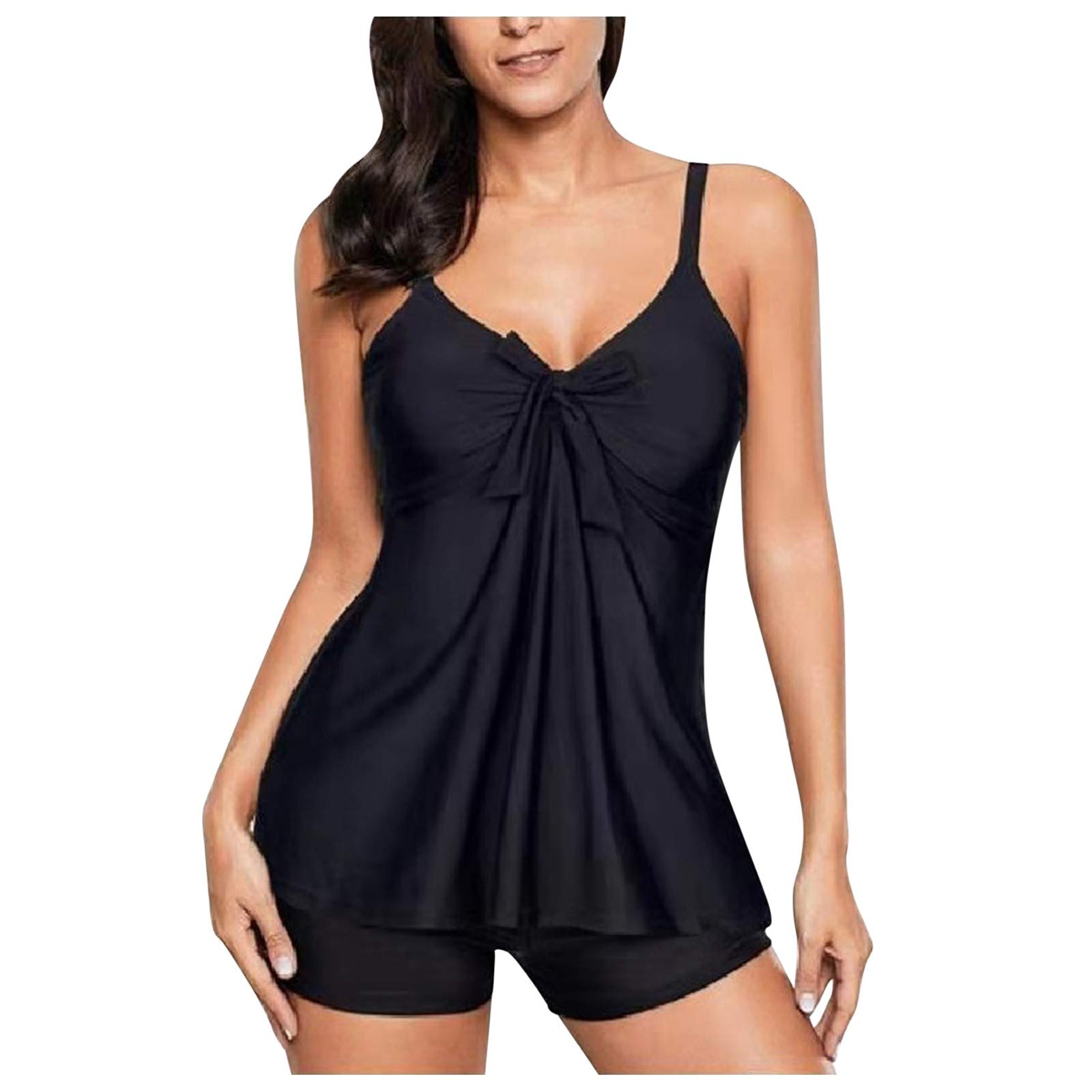 Women's Plus Size Solid Color One Piece Swimsuit with Adjustable Straps & Open Chest Design - Perfect for Beach Vacations, Pool Parties & Summer Getaways