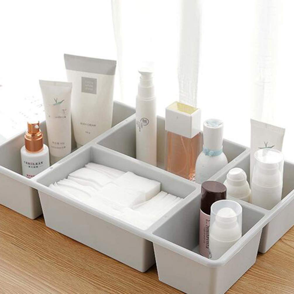 TOPBATHY 5-Drawer Desk Organizer - Rainbow Pencil Holder & Storage Box for Office, Closet, Makeup, Skincare Products (White) | Perfect for Home, Office & Beauty Organization