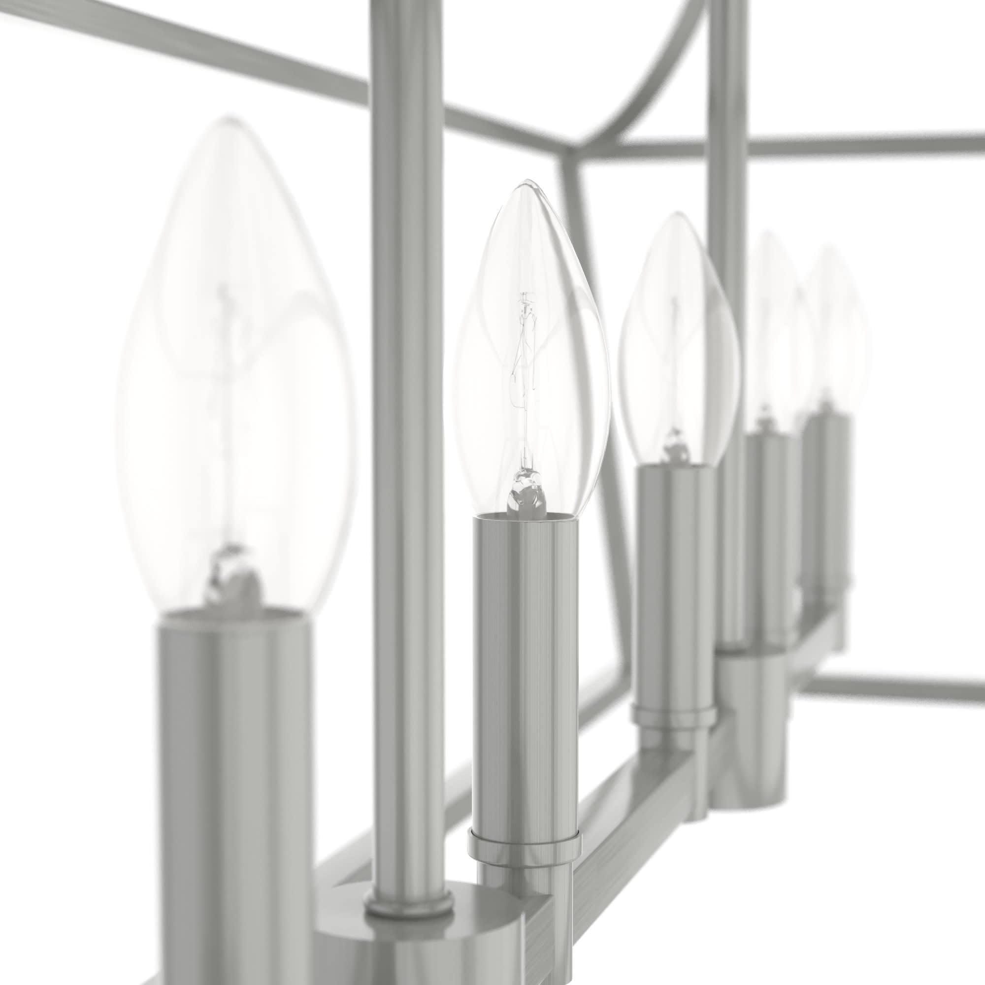 Hunter Fan Company 19079 Laurel Ridge 5-Light Chandelier in Brushed Nickel - Modern Ceiling Light Fixture for Dining Room, Living Room & Bedroom Lighting