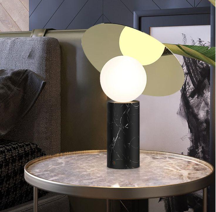 Bola Disc Table Lamp - Modern LED Nightstand Light for Bedroom, Living Room, Office | Dimmable Touch Control, Warm White Light, USB Charging Port