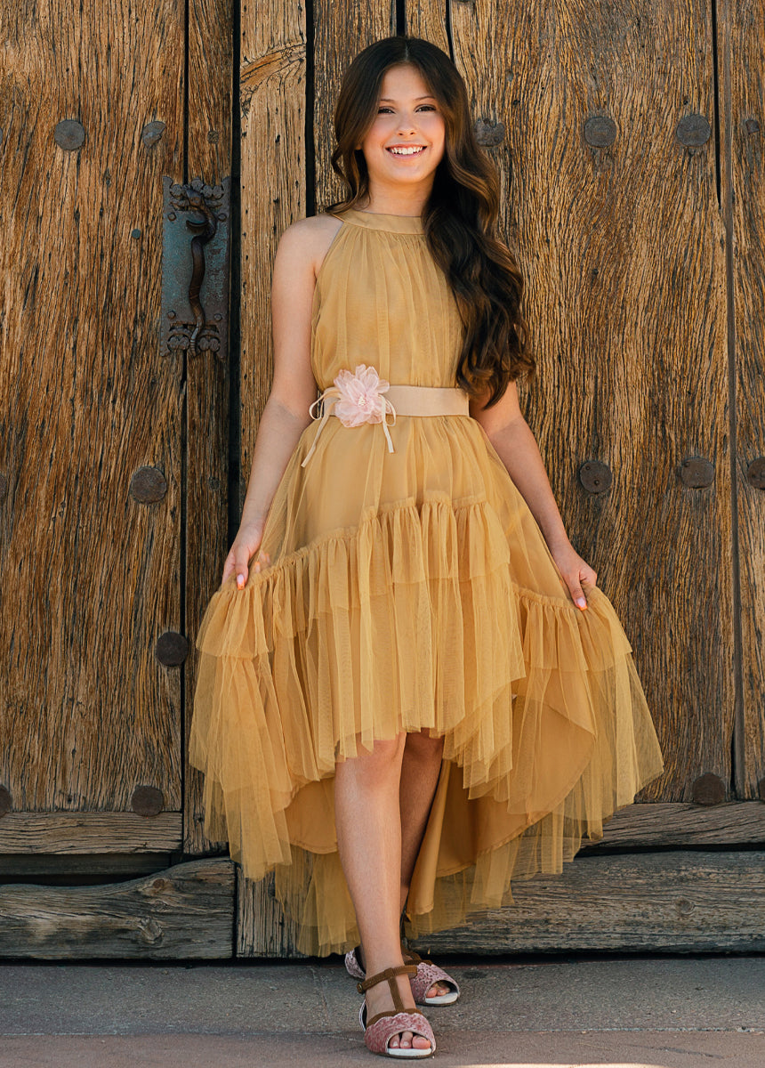 Fay Honey Floral Summer Dress for Women - Elegant Casual & Party Wear, Perfect for Beach, Wedding & Date Night