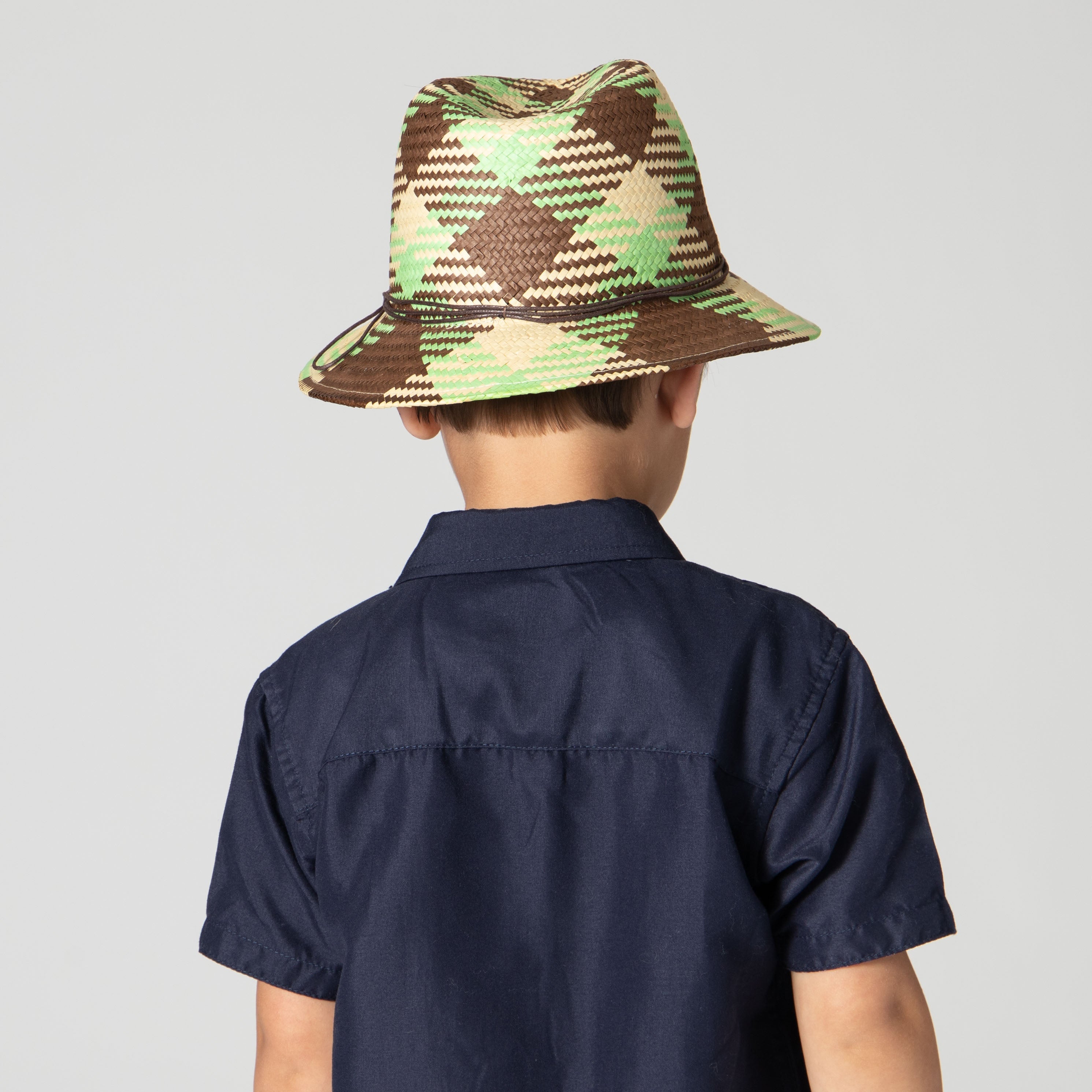 Stylish Kids Woven Paper Fedora Hat - Adjustable Sun Hat for Boys & Girls - Perfect for Outdoor Play, Beach, and Summer Fashion