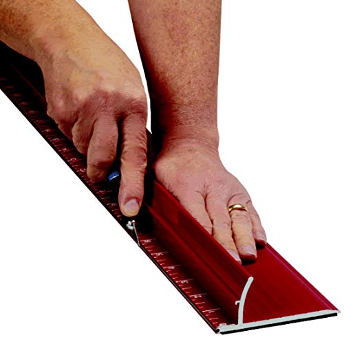 Premium Steel Edge Rhino Ruler - 12 Inch Metal Straightedge for Woodworking, Drafting & DIY Projects | Durable Measuring Tool for Crafting, Construction & Office Use