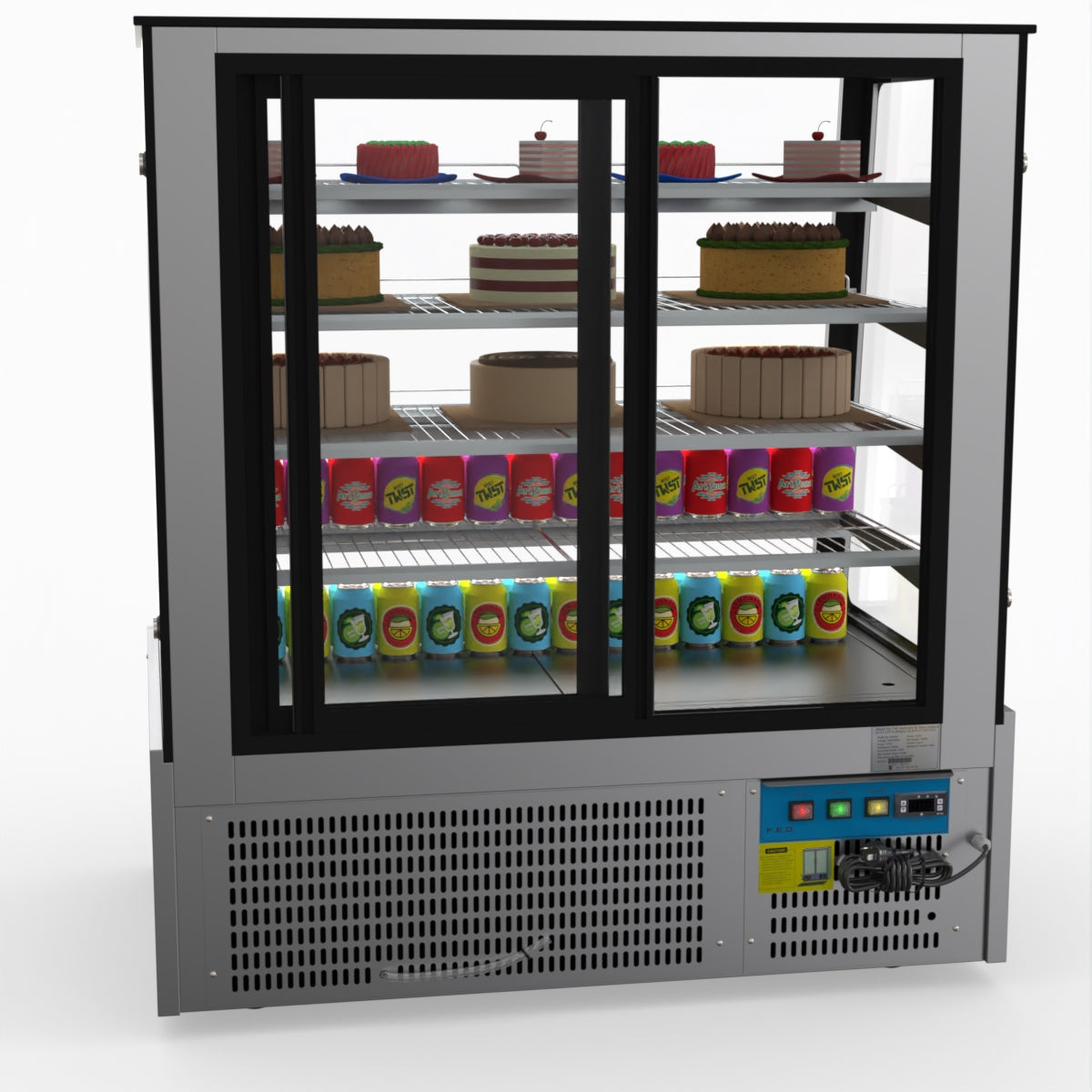 Bonvue Deluxe SLP840C Commercial Refrigerated Display Case - Perfect for Restaurants, Cafes, and Retail Stores